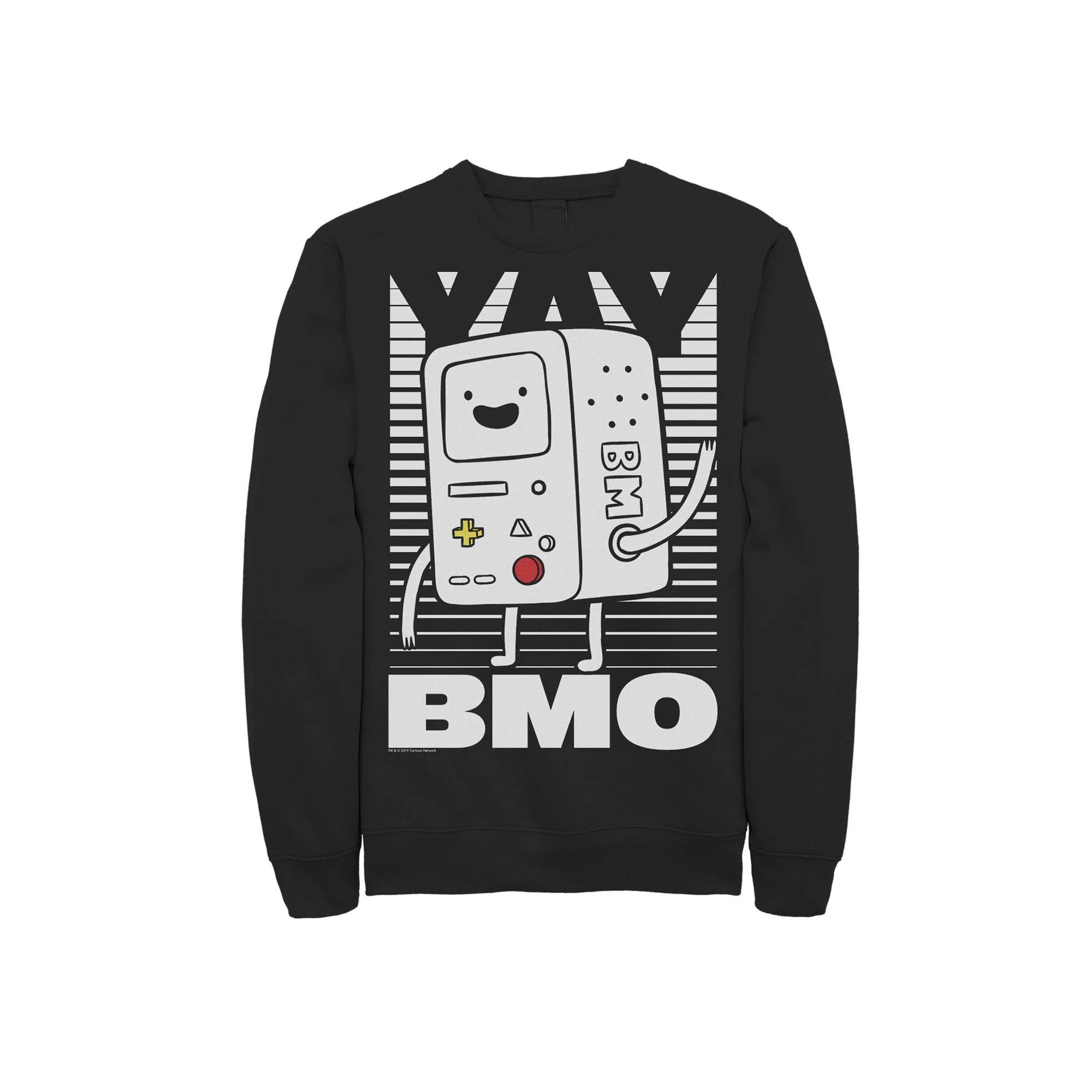 Men's Cartoon Network Adventure Time BMO Wave YAY Halftone Fade Sweatshirt,  Product Image