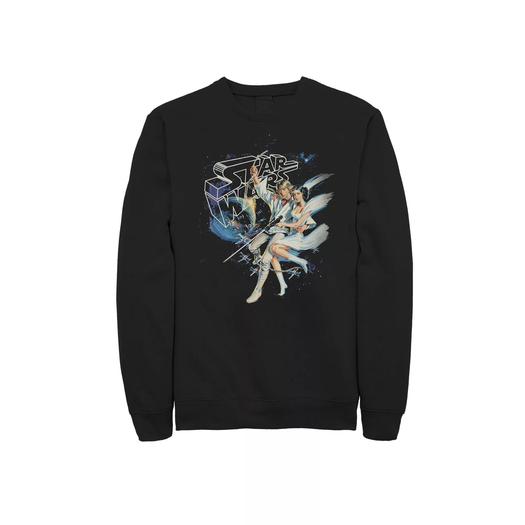 Big & Tall Star Wars Vintage Love Logo Sweatshirt, Men's, Size: 4XL, Black Product Image