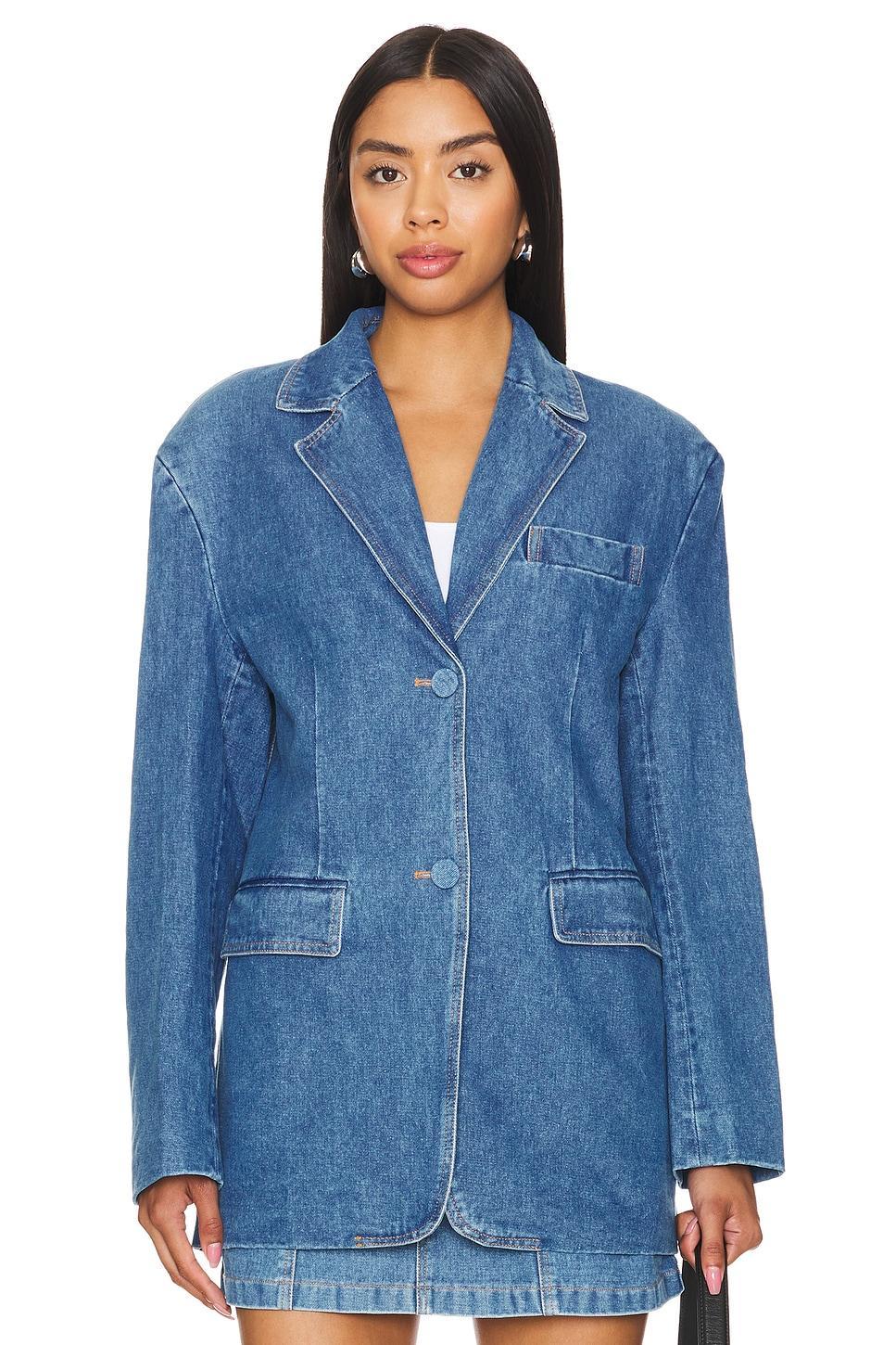 Abi Denim Oversized Blazer Bardot Product Image