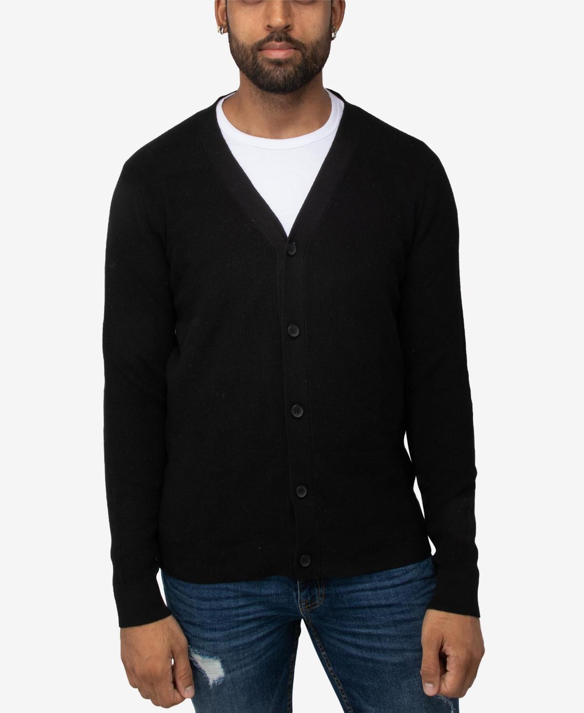 X-Ray Mens Basic Ribbed Cardigan Product Image