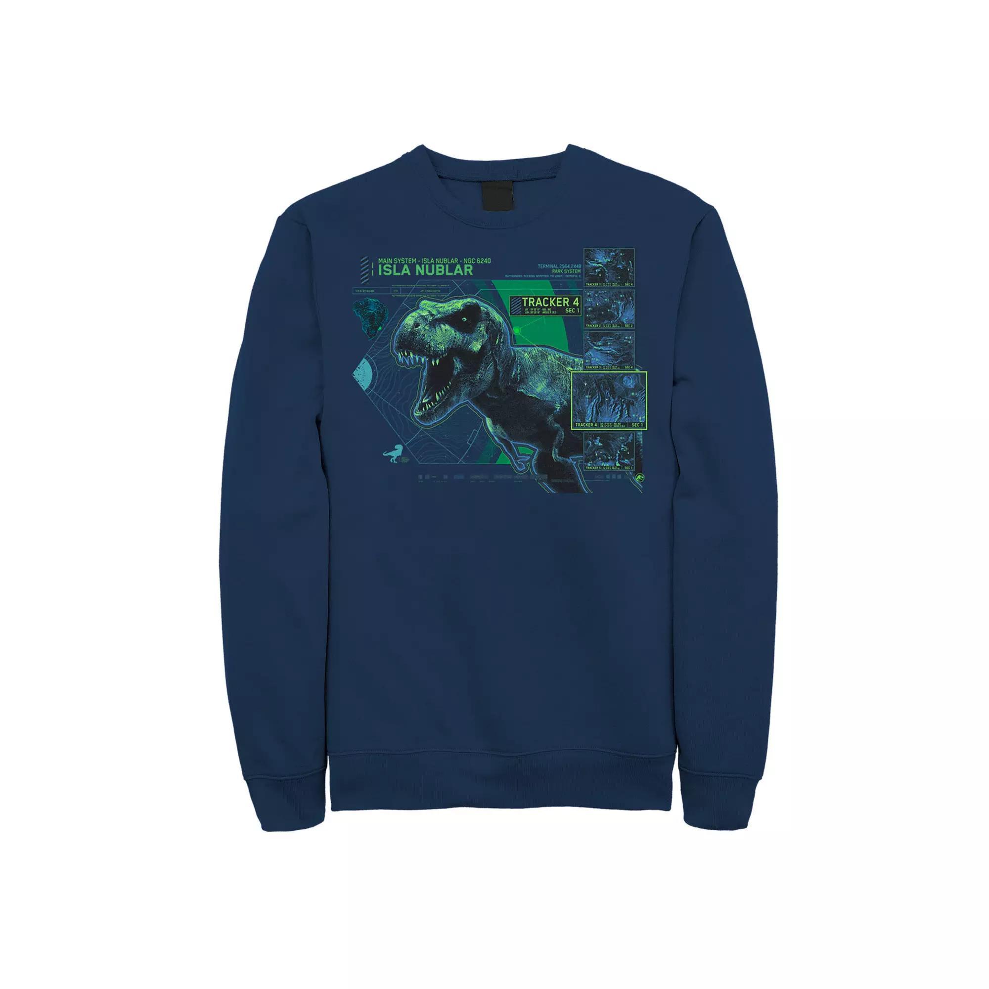 Men's Jurassic World T Rex Isla Nublar Tacker Sweatshirt,  Product Image