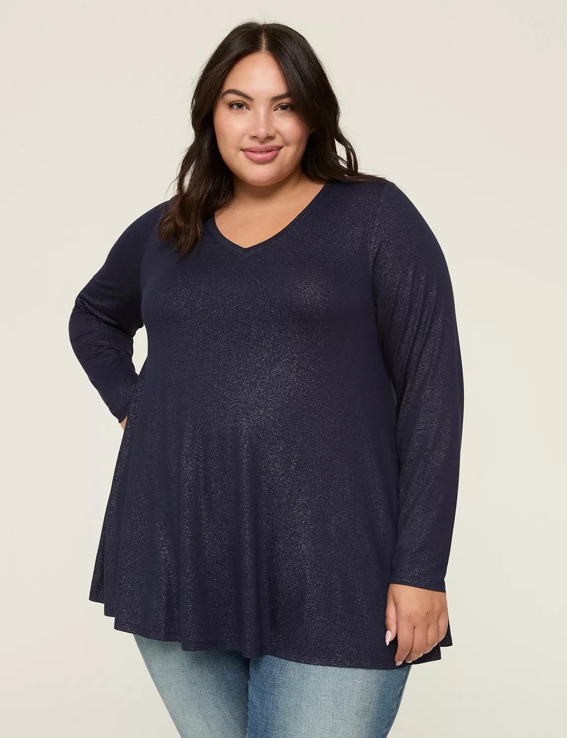 Swing Long-Sleeve V-Neck Tee Product Image