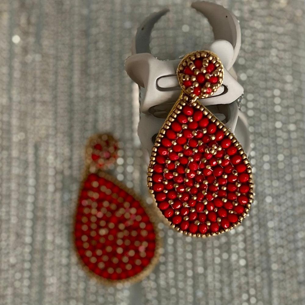 Seed Bead Tear Earrings- 4 Colors Product Image