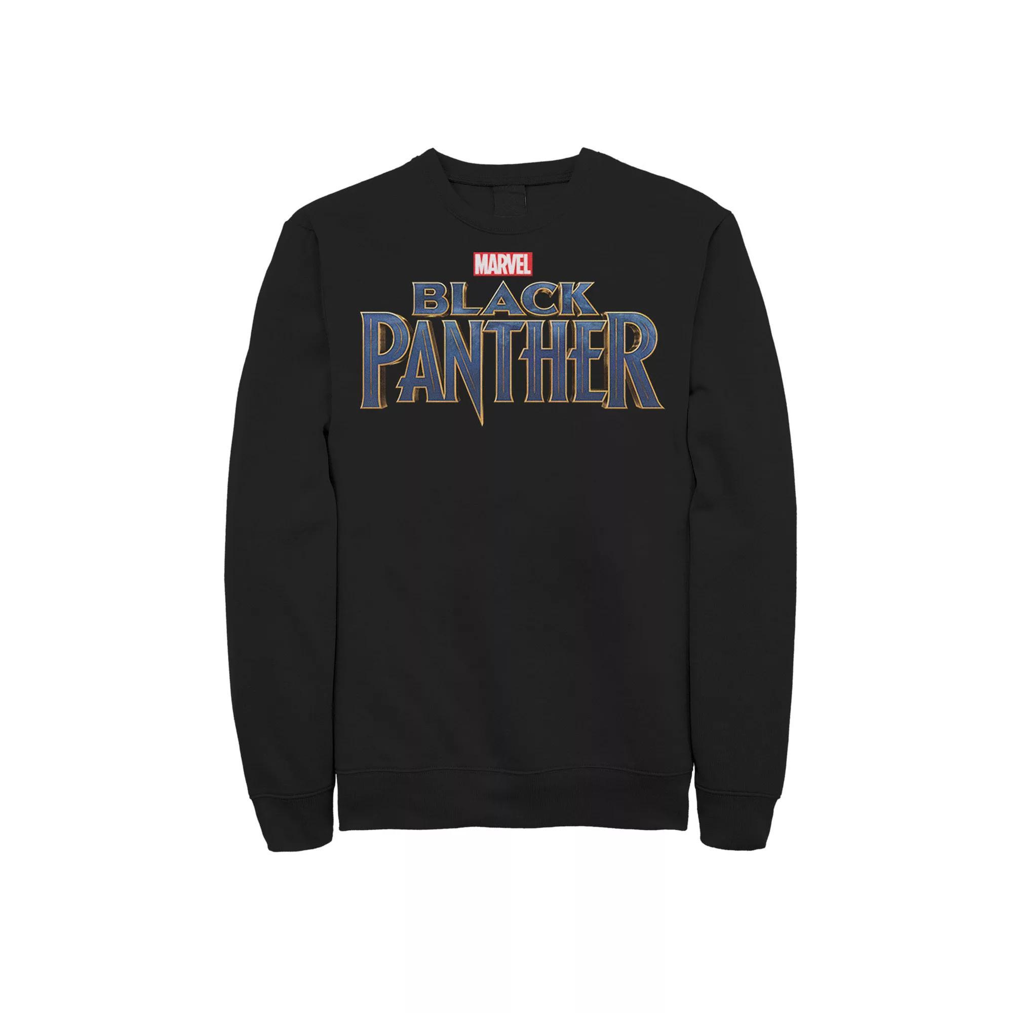Mens Marvel Panther Movie Title Logo Sweatshirt Product Image