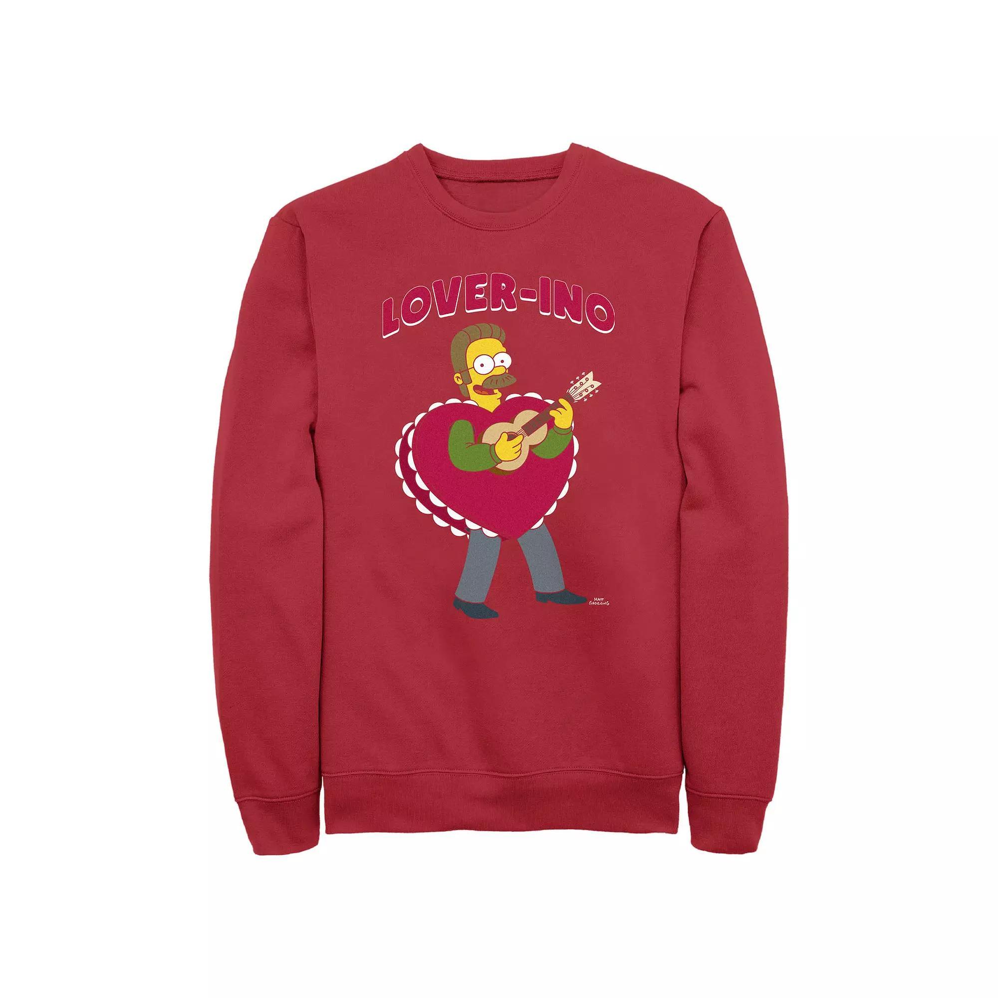 Men's The Simpsons Ned Flanders Lover-Ino Graphic Fleece,  Product Image