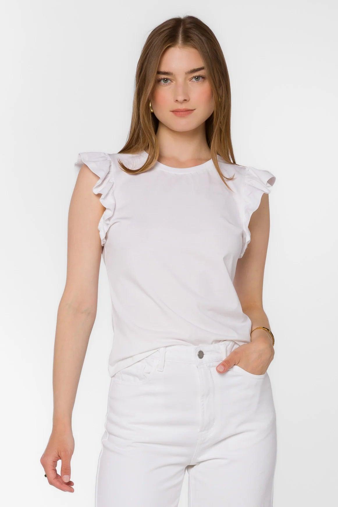 Fabiola Flutter Sleeve top Product Image