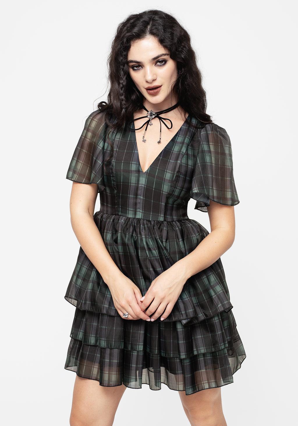 Checkmate Layered Organza Mini Dress Product Image