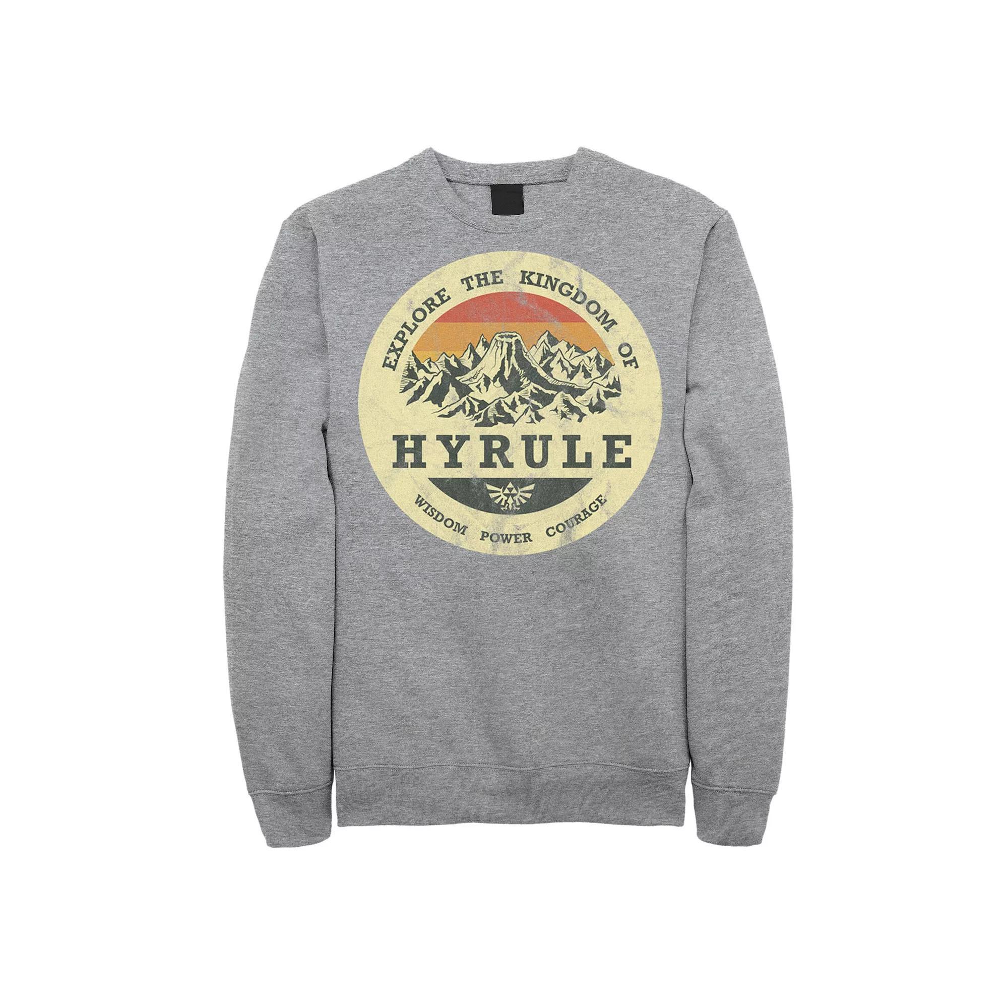 Big & Tall The Legend Of Zelda Explore Hyrule Badge Fleece Sweatshirt, Men's,  Product Image