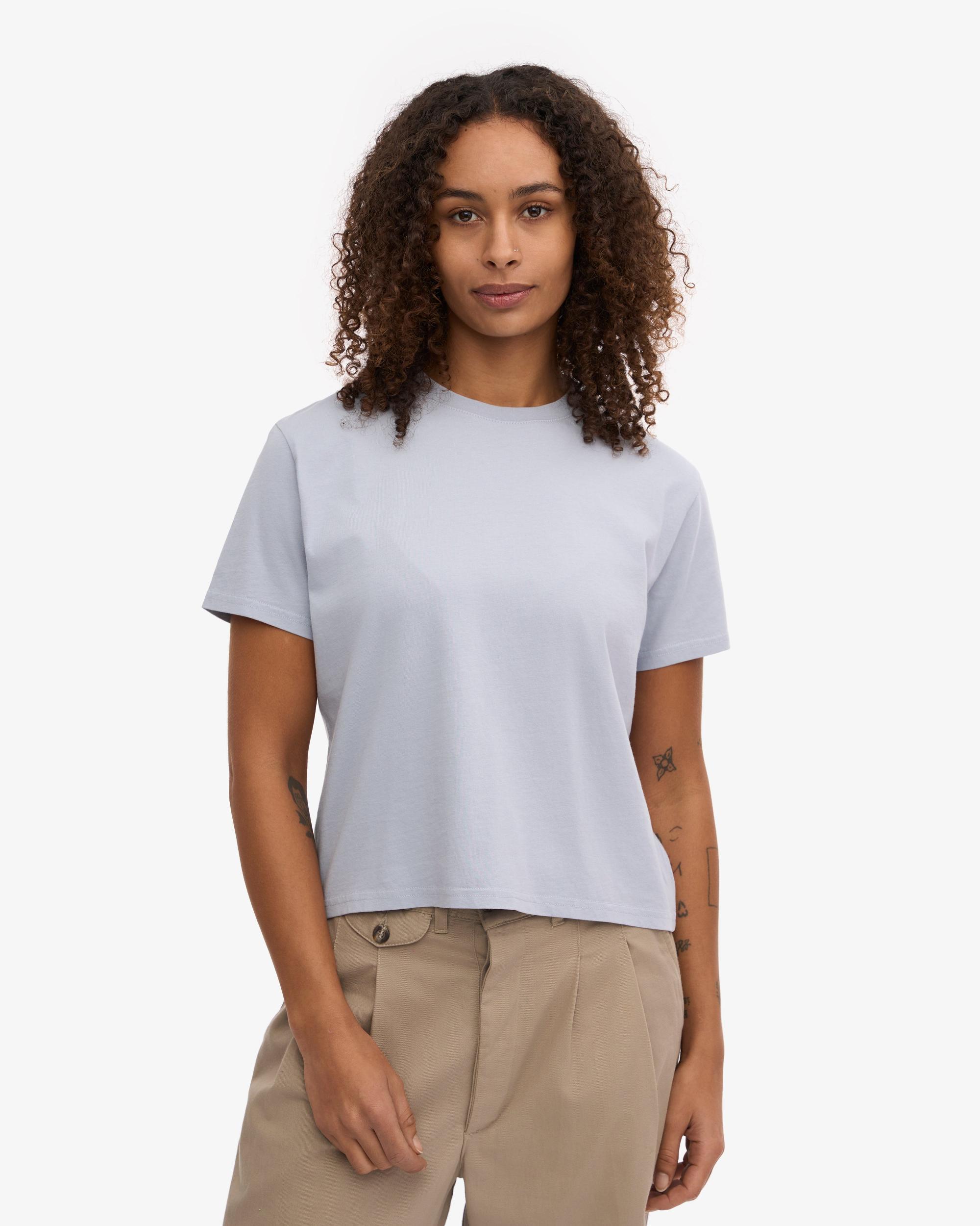 Organic Boxy Crop Tee - Polar Blue Product Image