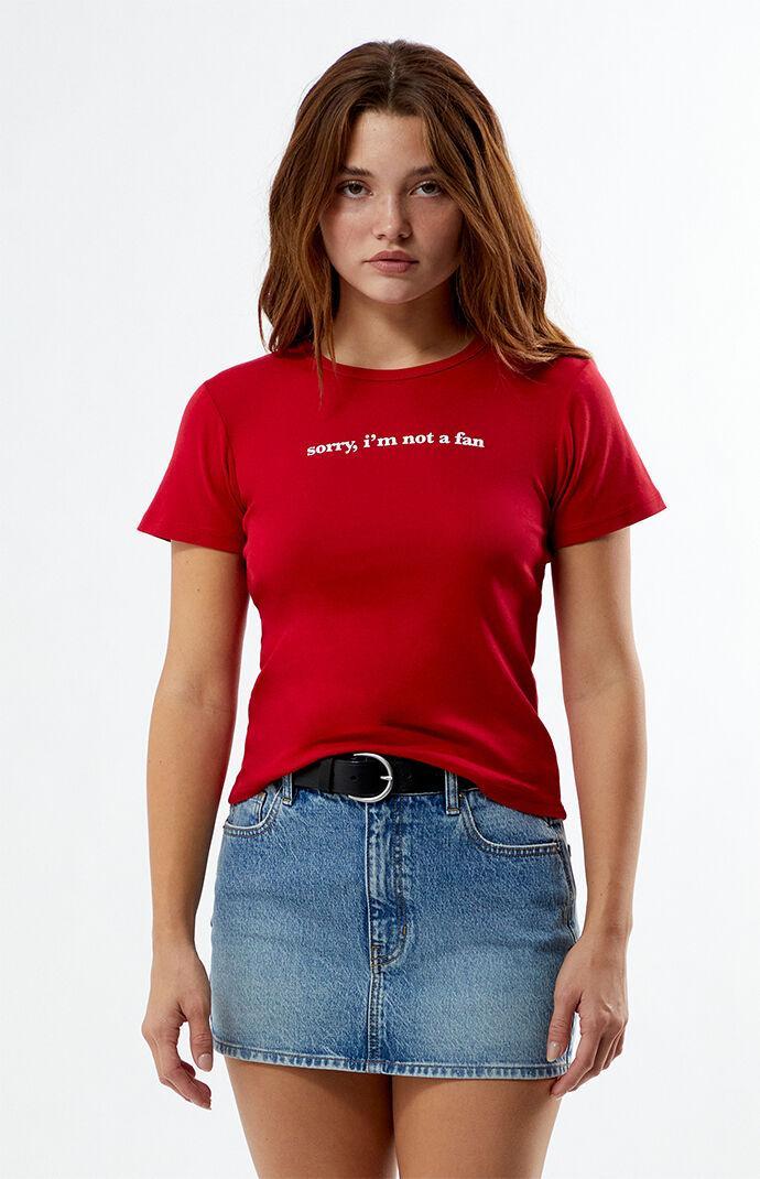 Women's Sorry I'm Not A Fan Skimmer T-Shirt Product Image