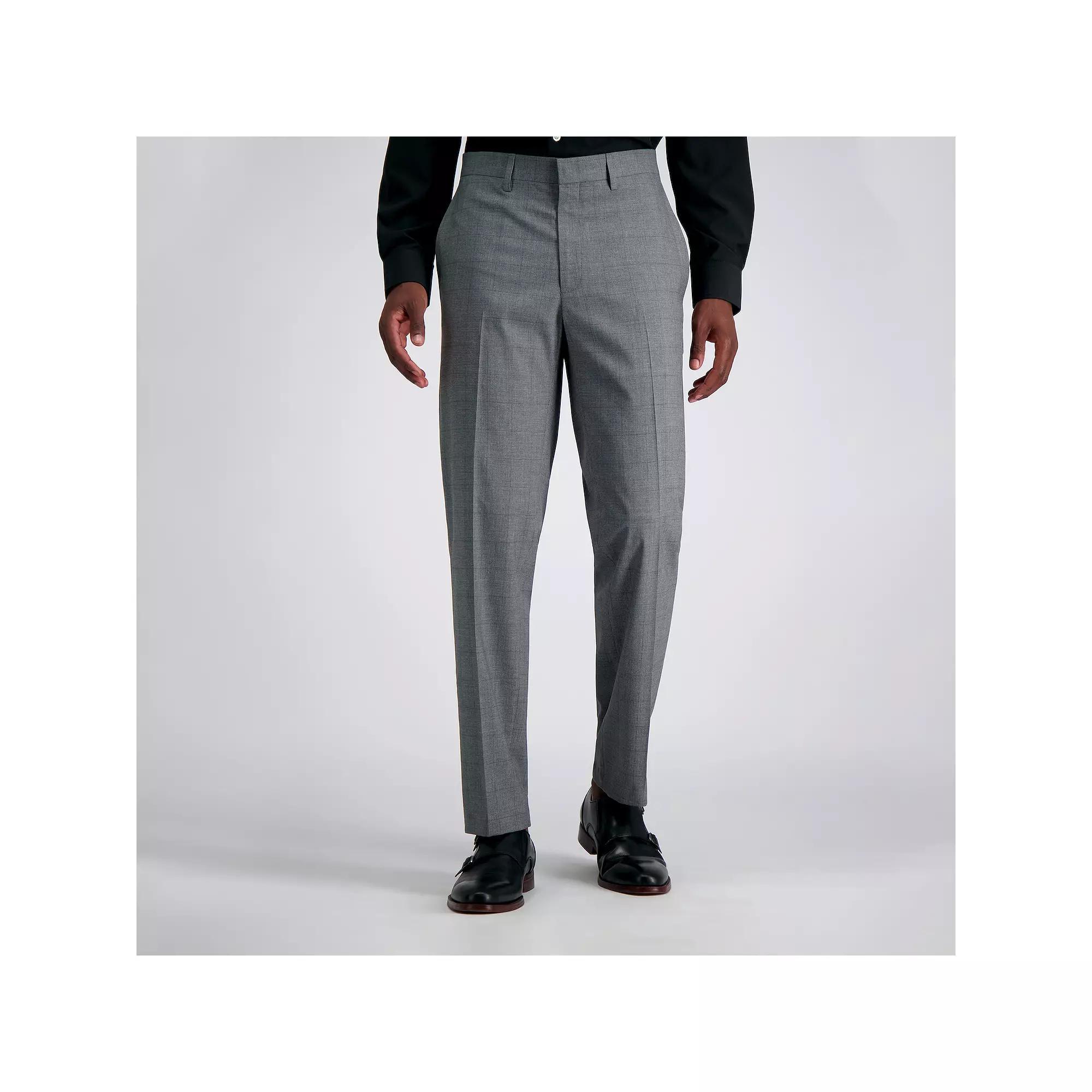 Men's J.M. Haggar® Premium Slim-Fit Flat-Front Stretch Suit Pants, Size: 36 X 32, Gray Glen Plaid Product Image