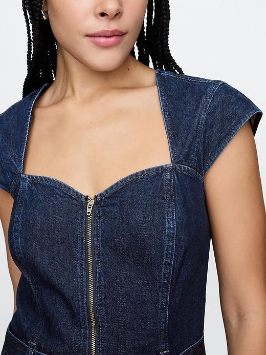 Belted Denim Jumpsuit Product Image