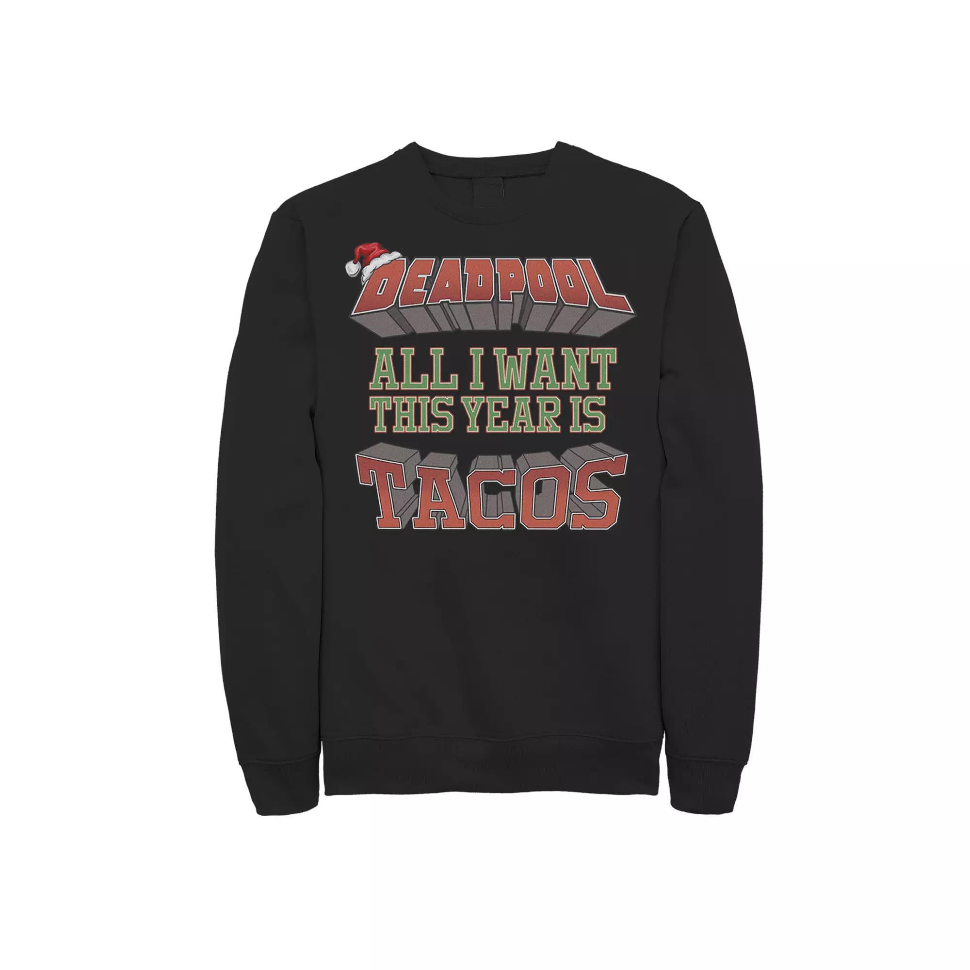 Men's Marvel Deadpool "All I Want Is Tacos" Sweatshirt,  Product Image