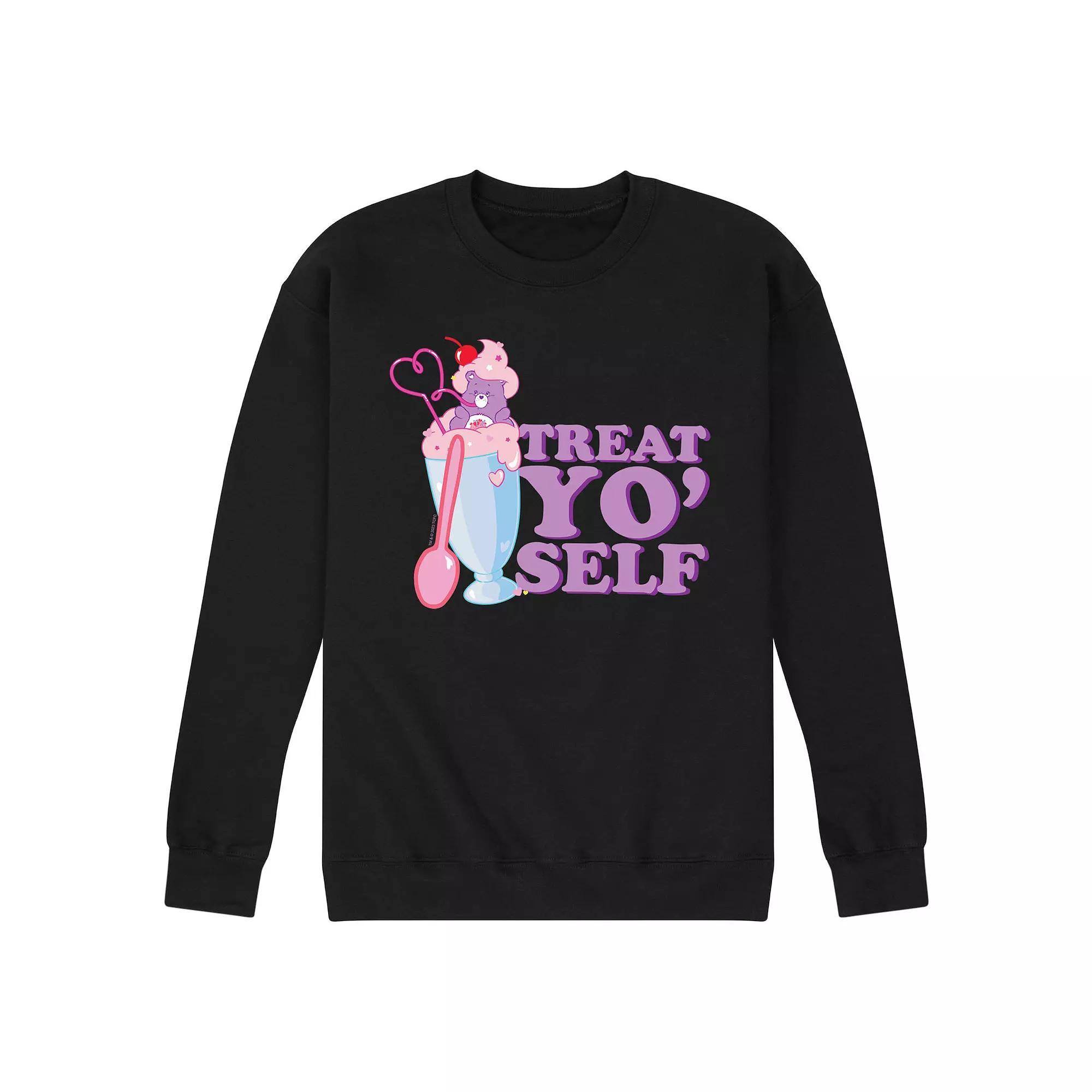 Men's Care Bears Treat Yo' Self Fleece Sweatshirt, Size: Medium, Black Product Image