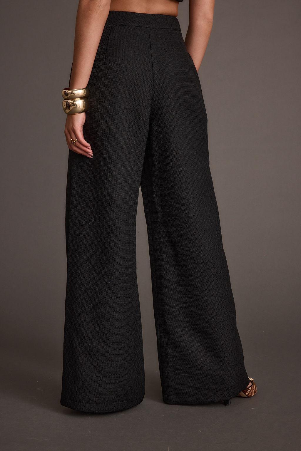 Montague Black Tailored Trousers Product Image