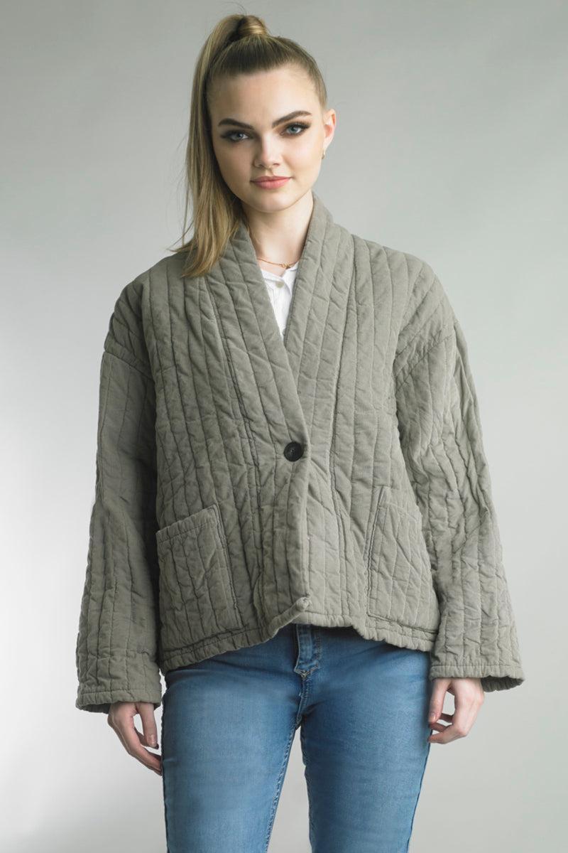 Taupe Pin Cord Jacket Product Image