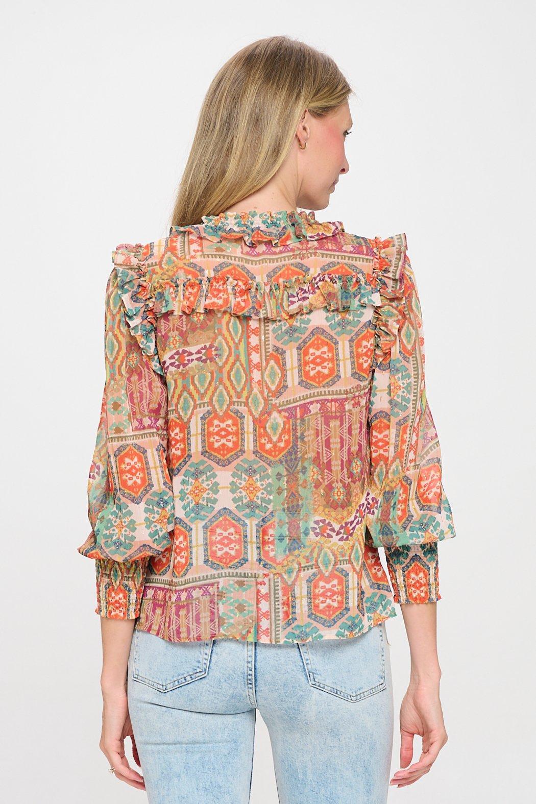 Ancient Tapestry Long Sleeve Top Product Image