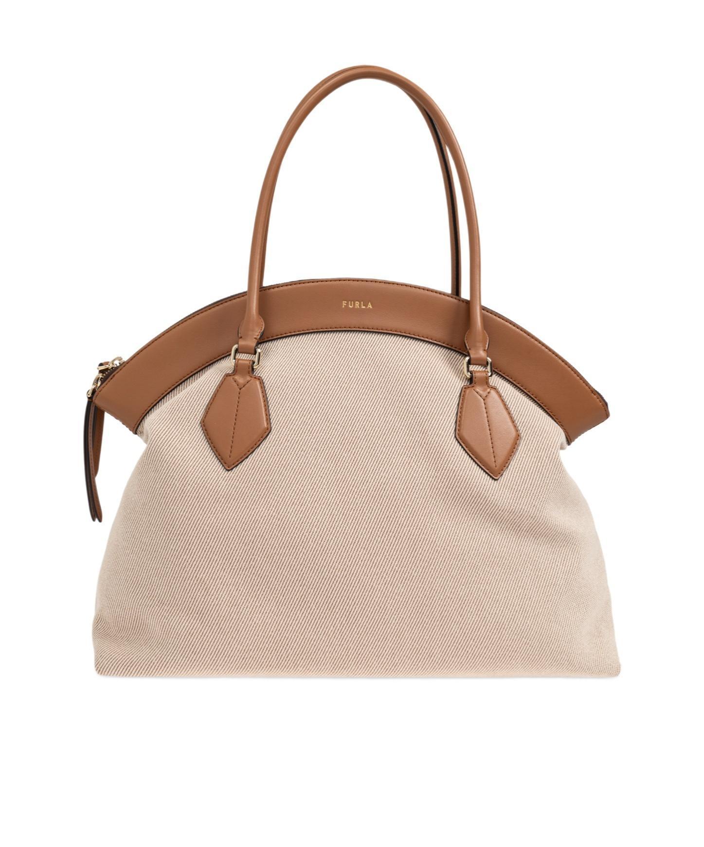 FURLA Zippered Shoulder Bag In Nude Product Image