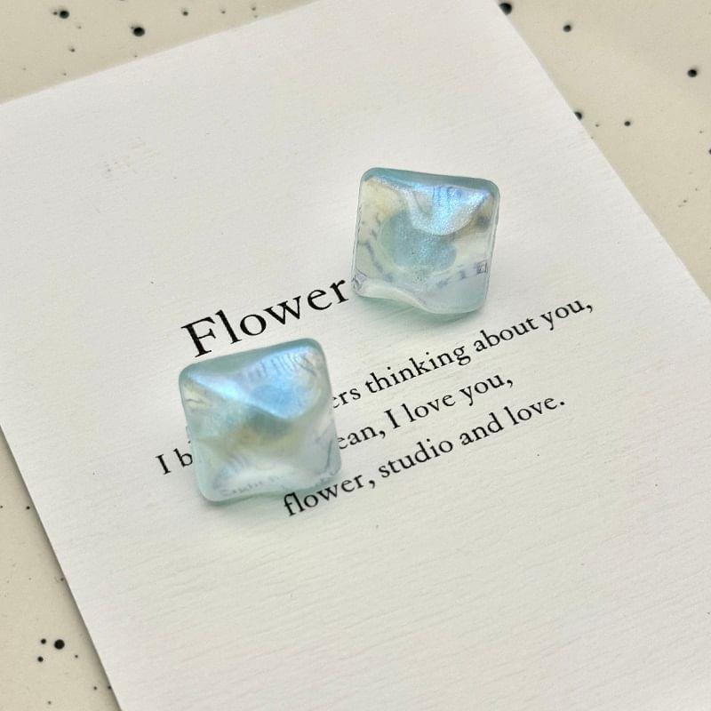 Square Alloy Stud Earring Product Image