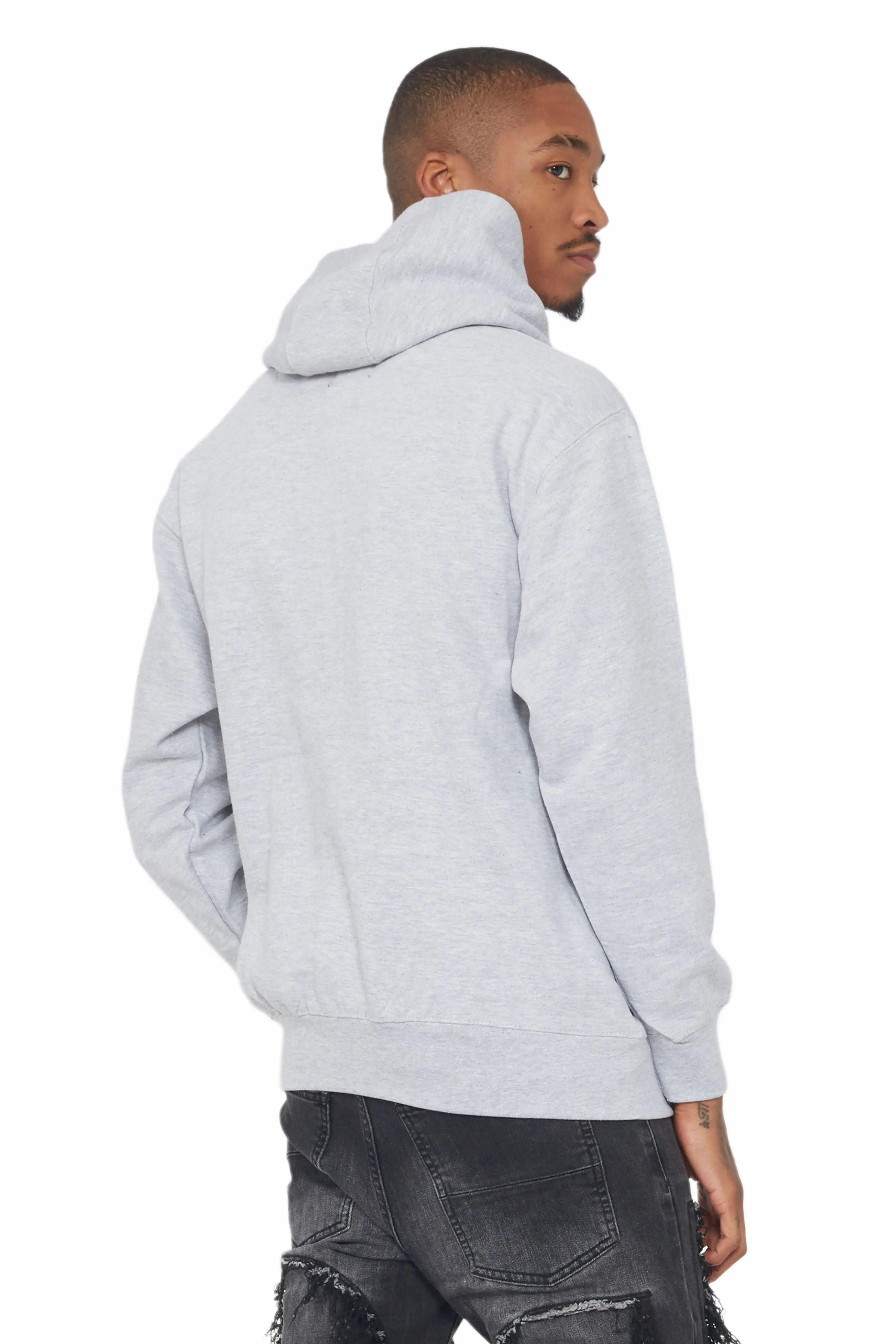 Rockstar Art Dist. Grey Graphic Hoodie Male Product Image