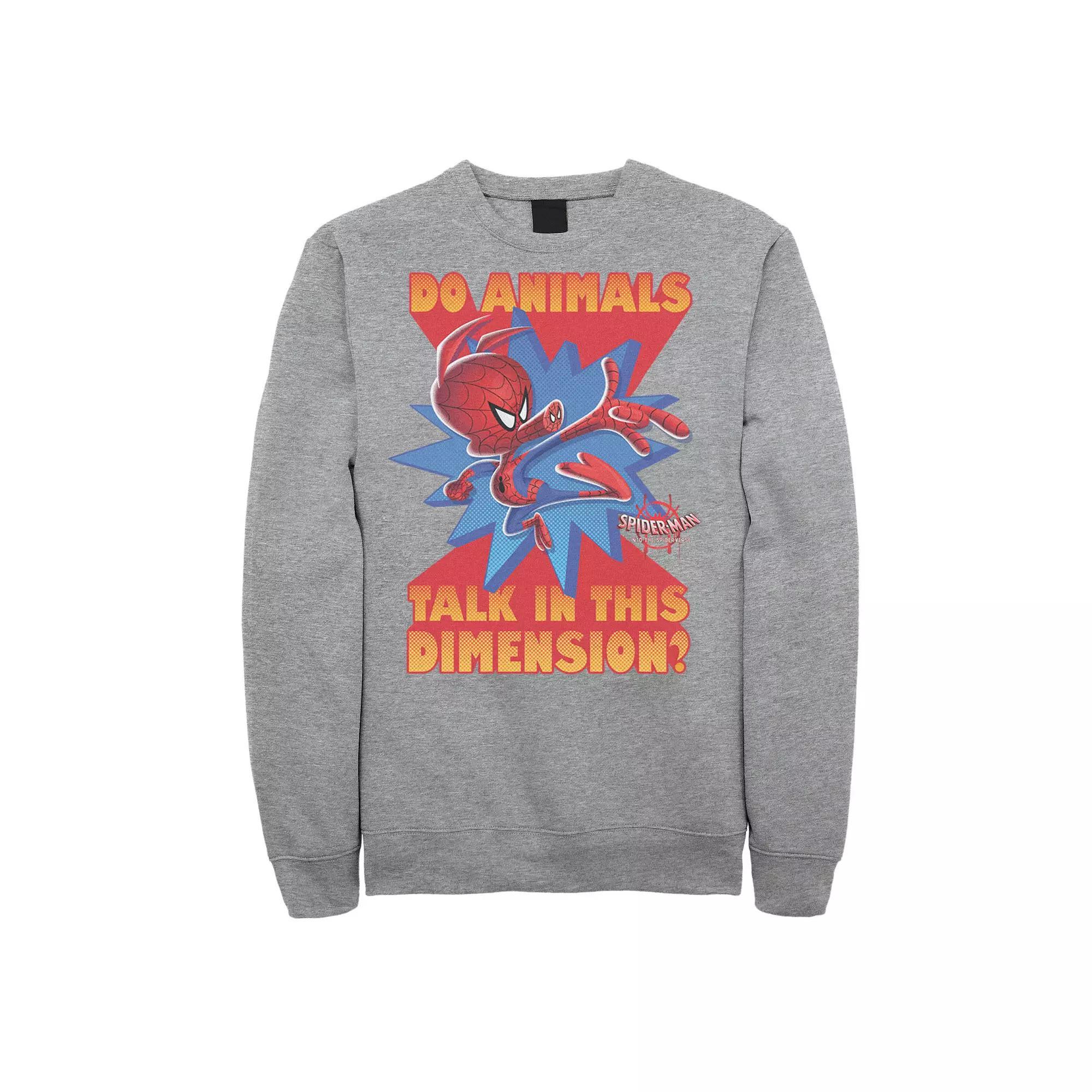 Men's Marvel Spider-Man Spiderverse Ham Quote Graphic Fleece Pullover,  Product Image