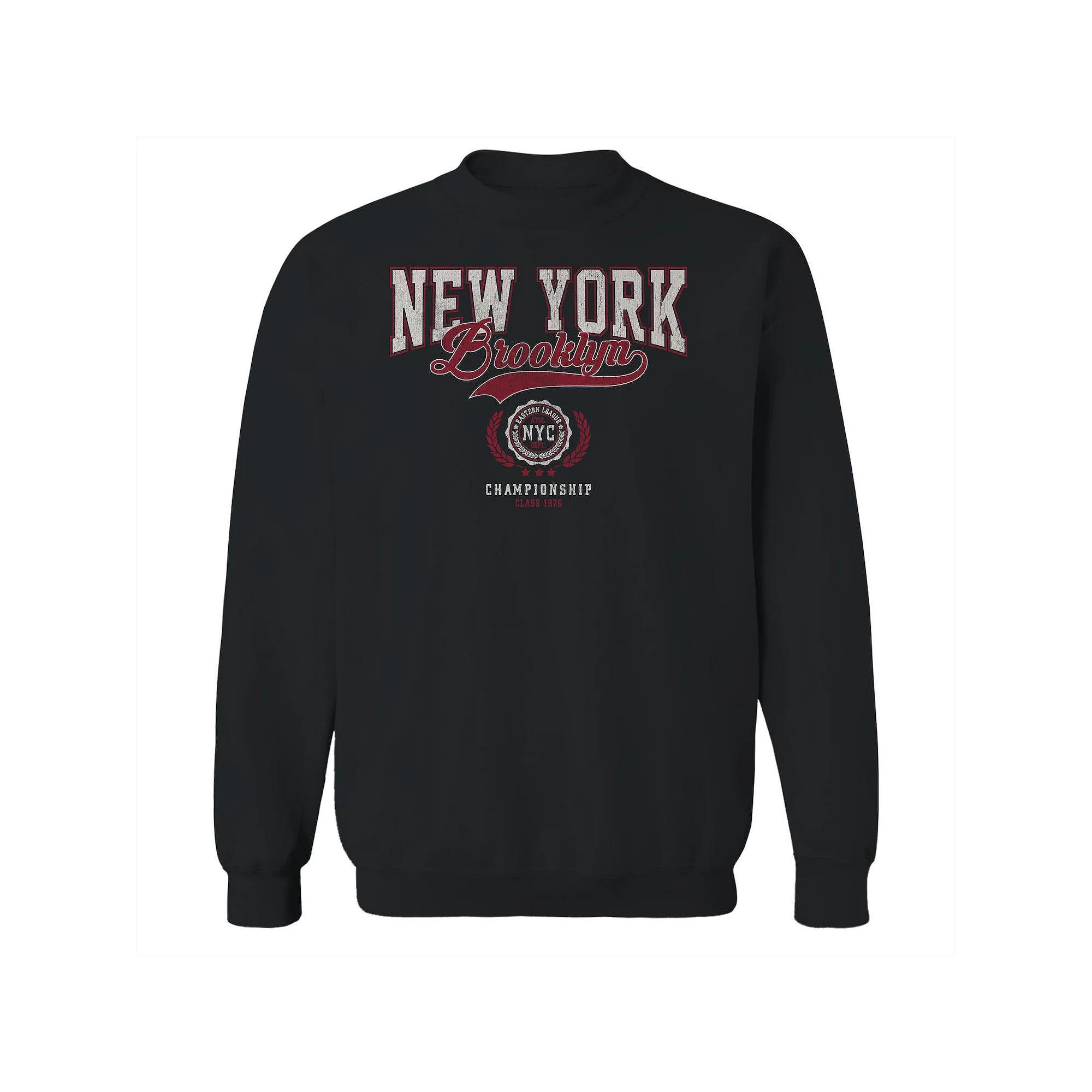Junior's New York Brooklyn Graphic Fleece Sweatshirt, Women's, Size: Small, Black Product Image
