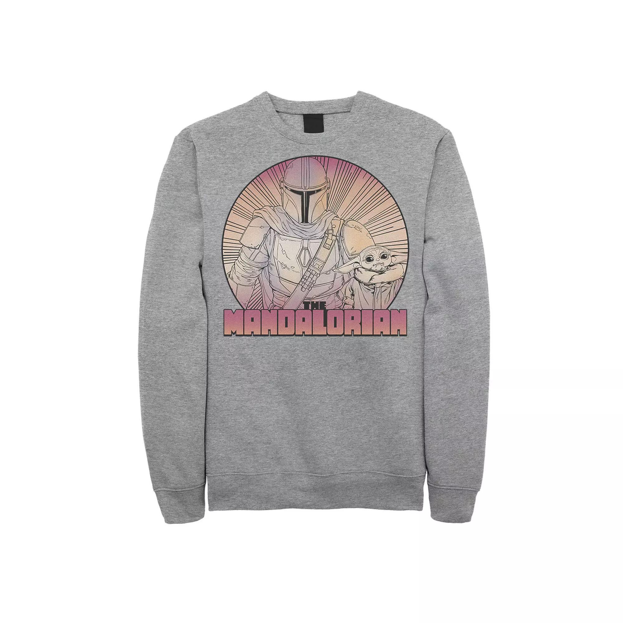 Men's Star Wars The Mandalorian The Child Gradient Line Art Hoodie,  Product Image