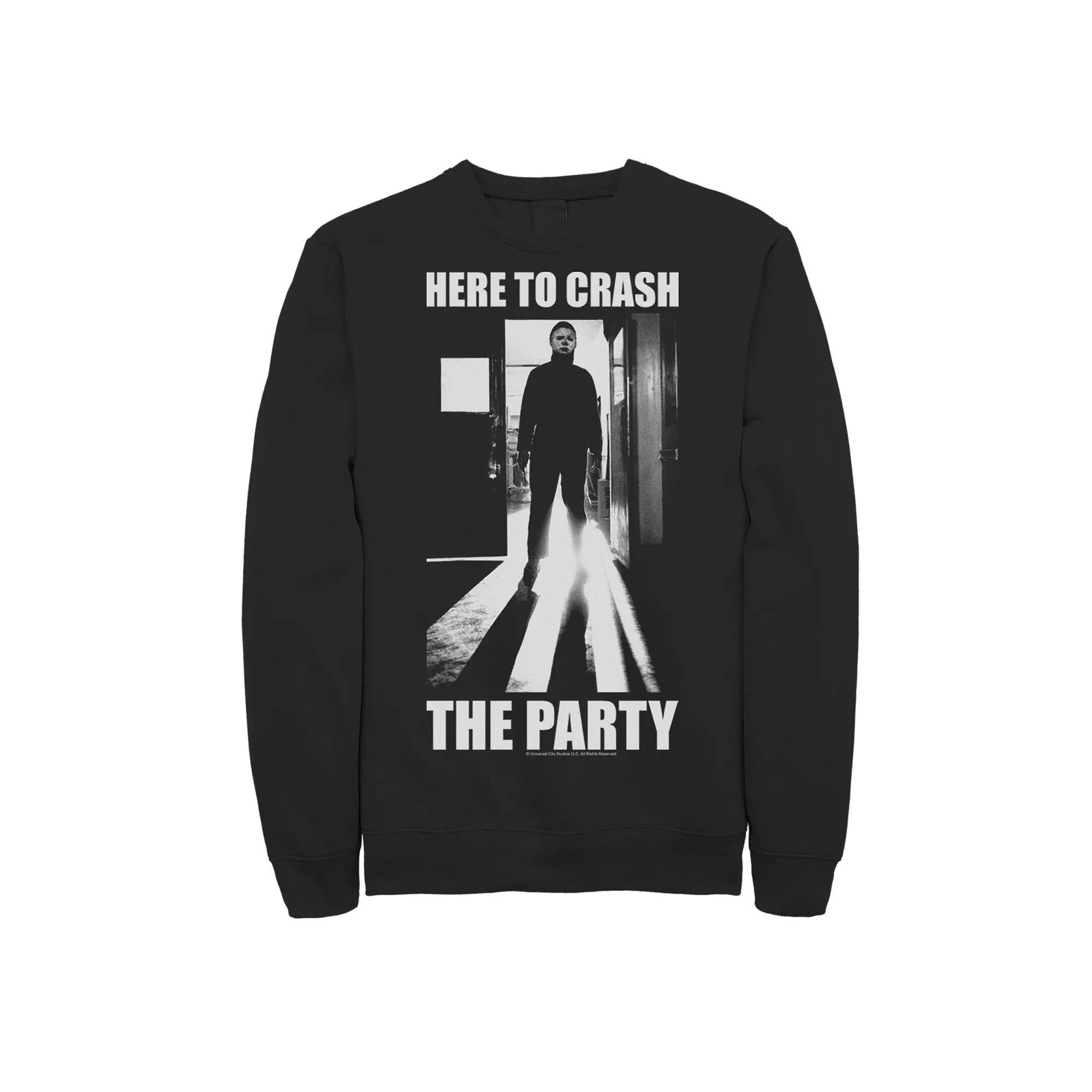 Men's Halloween Michael Myers Here To Crash The Party Sweatshirt,  Product Image