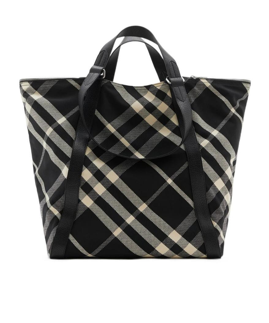 BURBERRY Festival Canvas Tote Bag In Black Product Image