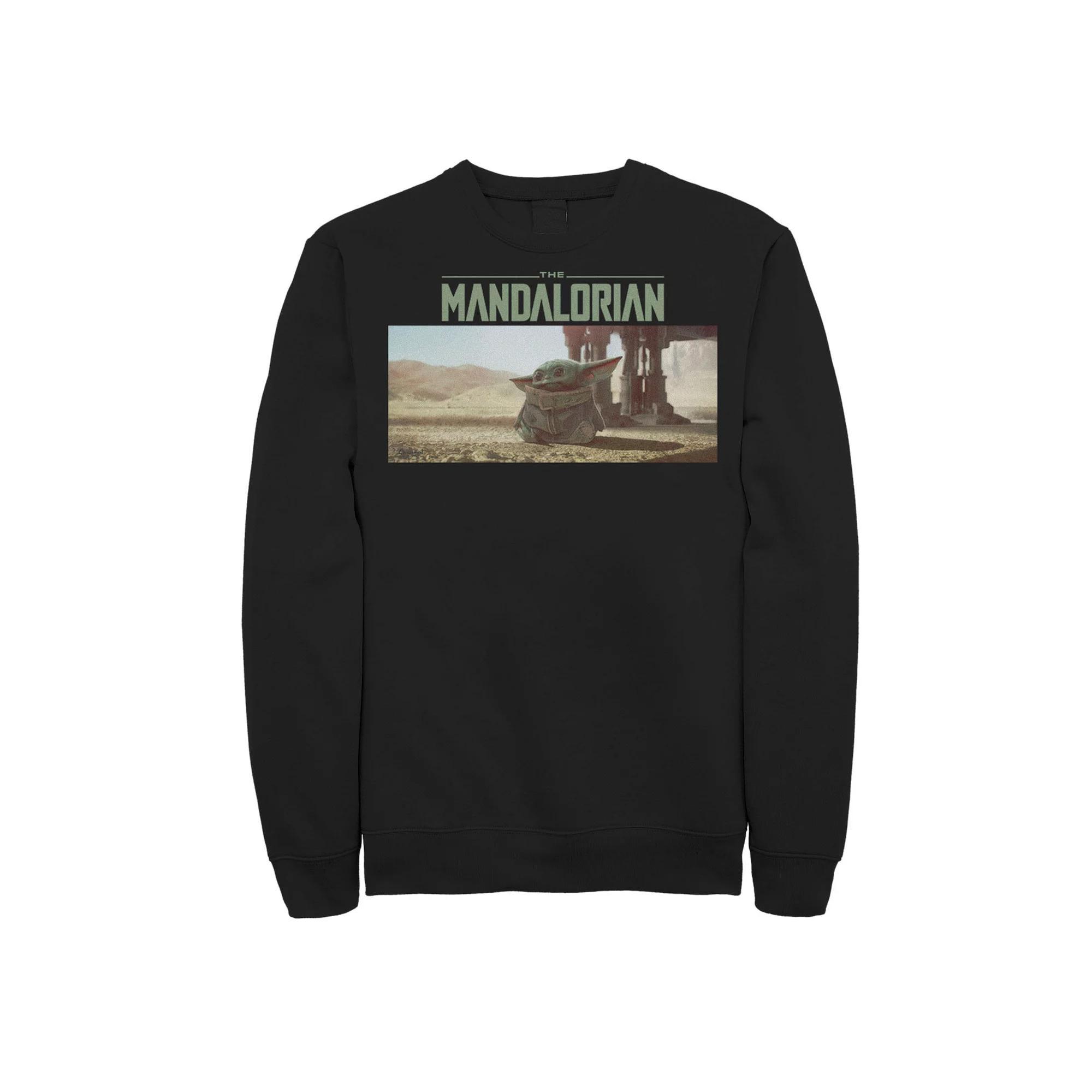 Men's Star Wars The Mandalorian The Child Logo Panel Sweatshirt,  Product Image