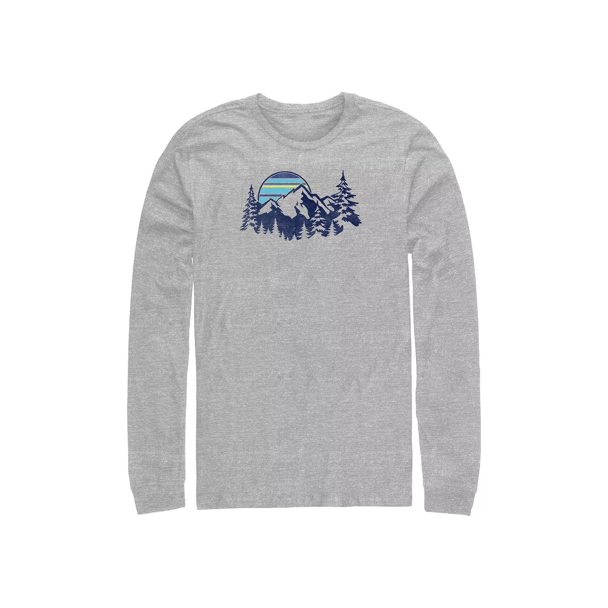 Big & Tall Mountain Range Long Sleeve Graphic Tee, Men's,  Product Image