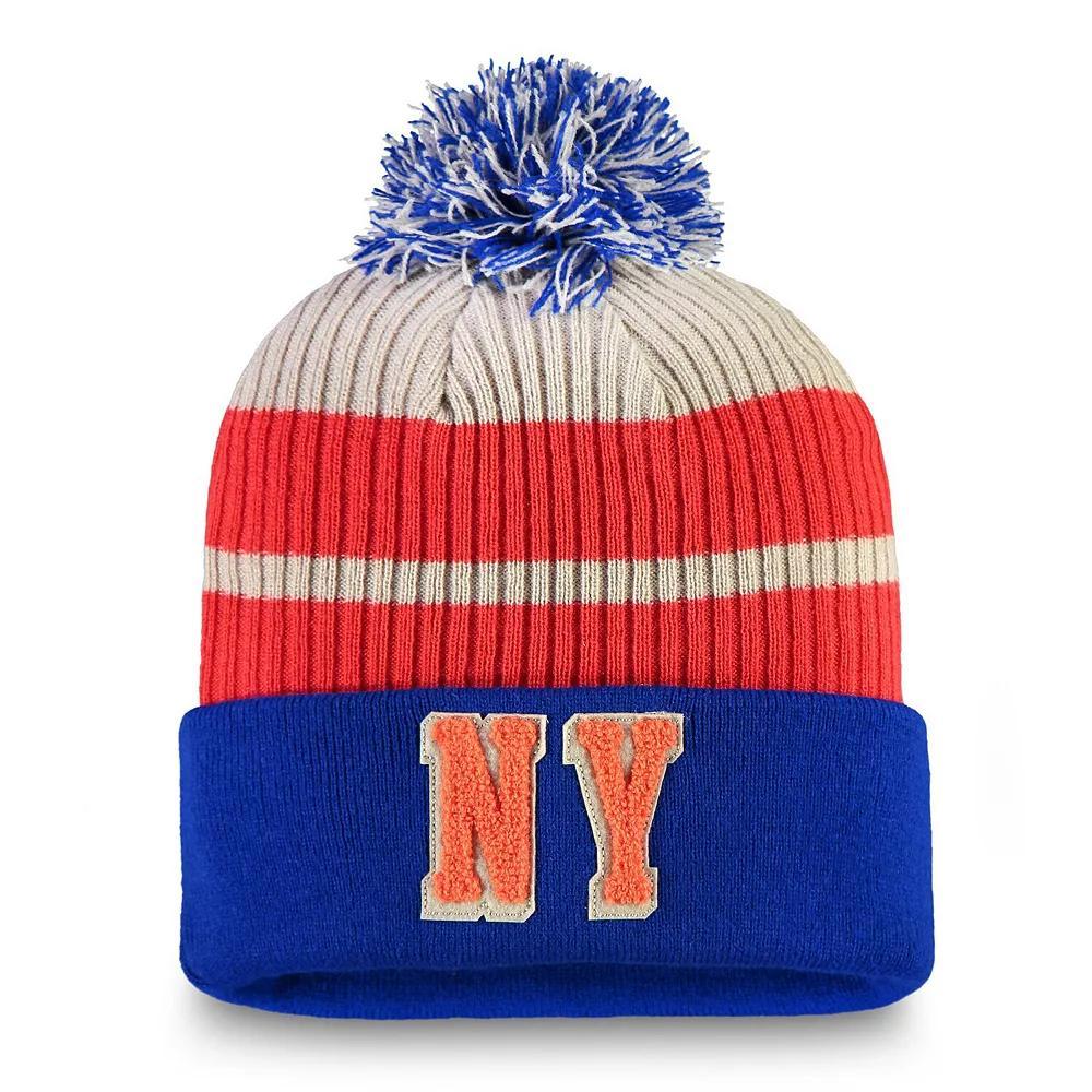 Men's Fanatics Branded Royal New York Islanders True Classics Cuffed Knit Hat with Pom, Isl Blue Product Image