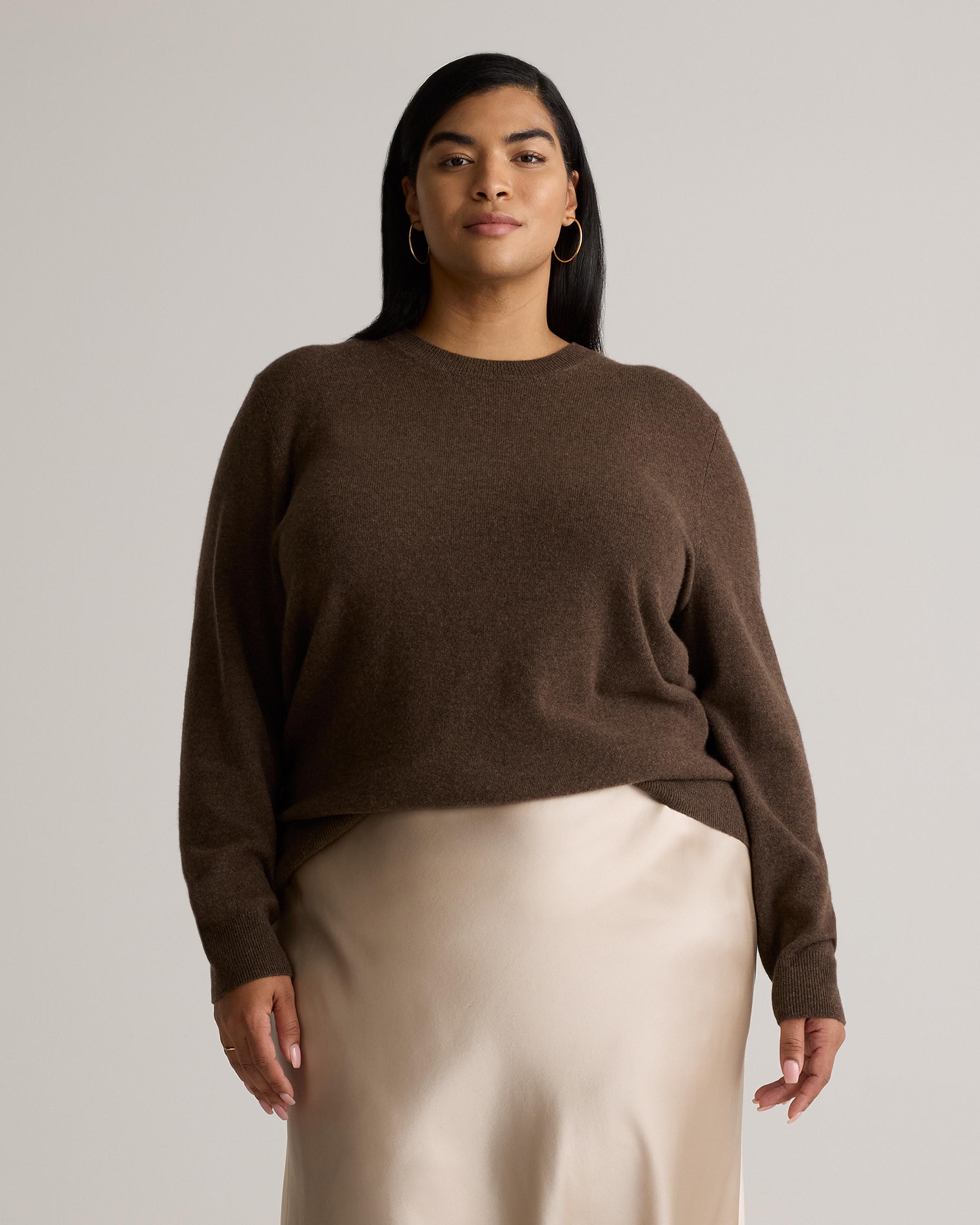 Mongolian Cashmere Crewneck Sweater - Plus Size Product Image