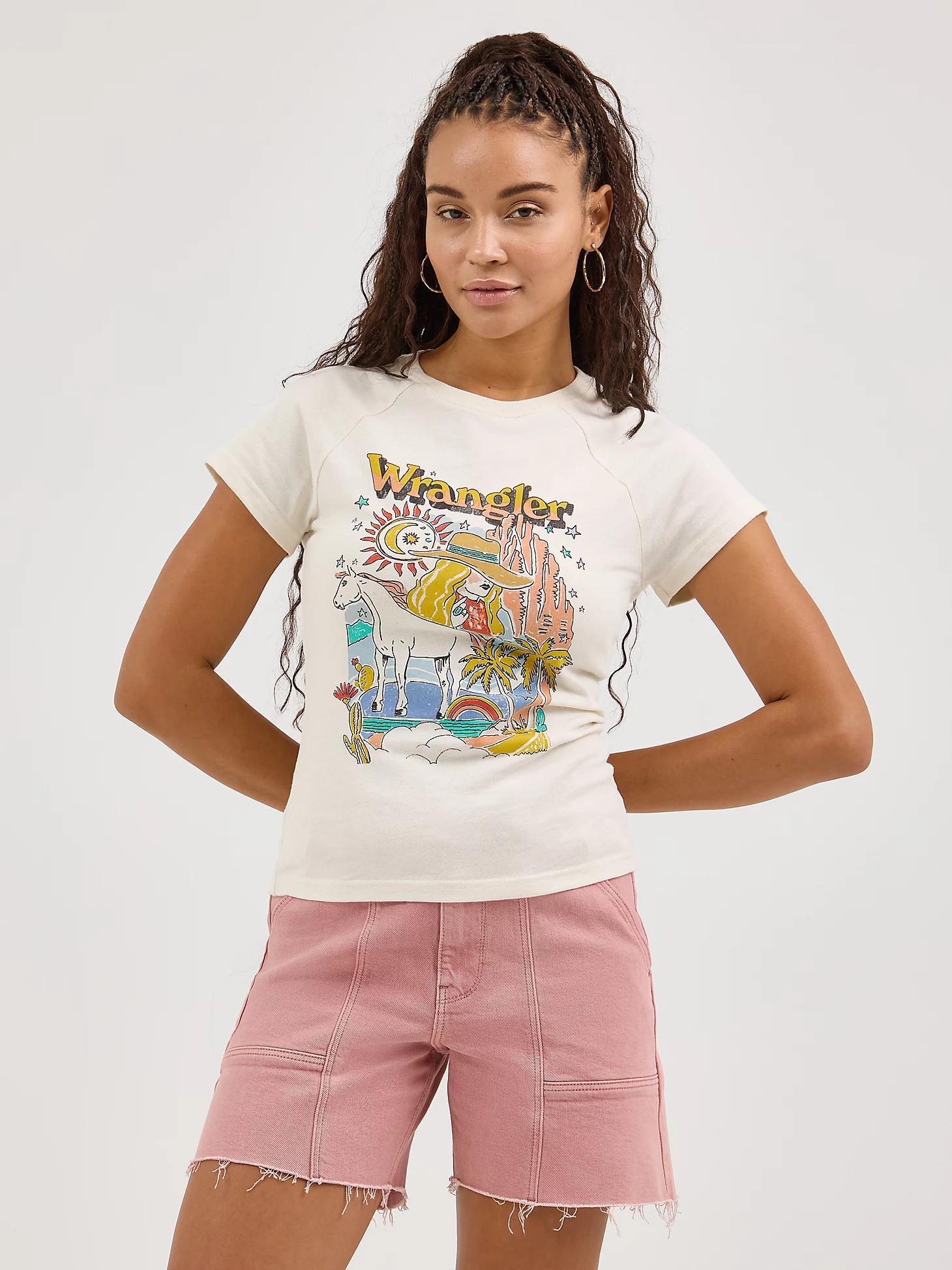 Women's Shrunken Raglan Logo in Whisper Product Image