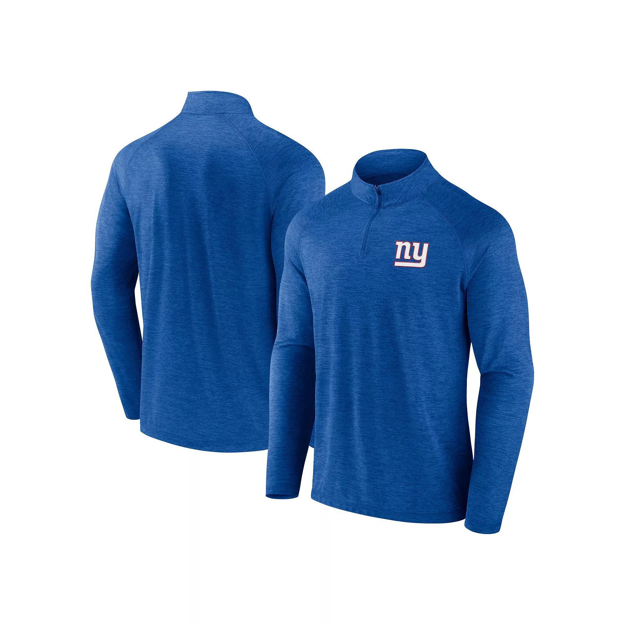 Men's Fanatics Royal New York Giants Head-to-Head Raglan Quarter-Zip Jacket,  Product Image