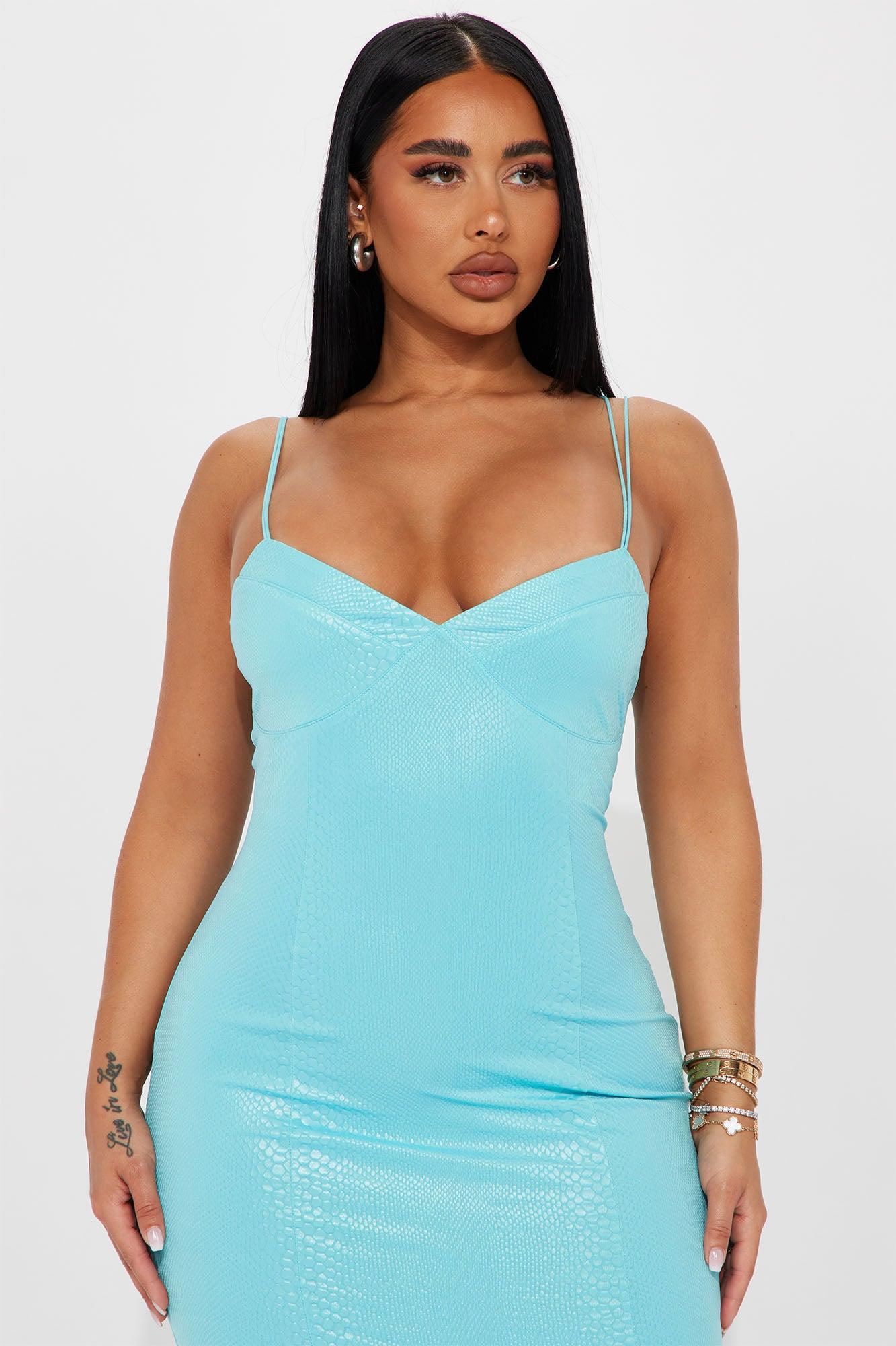 Ashley Midi Dress - Aqua Product Image