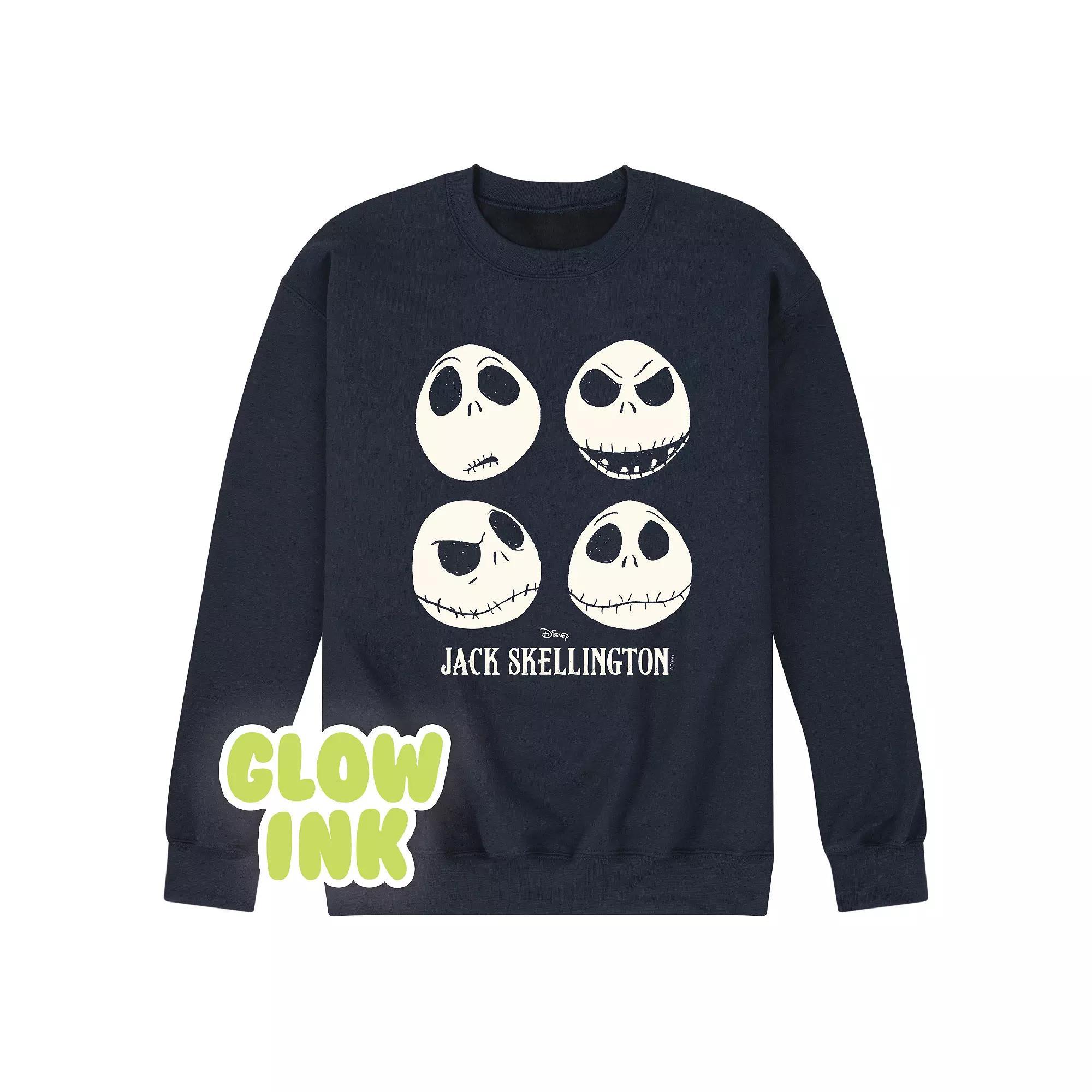 Disney's Nightmare Before Christmas Jack Skellington Men's Glow Fleece Sweatshirt,  Product Image