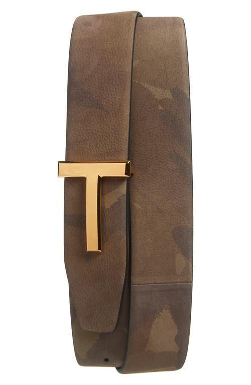 TOM FORD T Icon Reversible Soft Grain Leather Belt In 3bn06 Brown/black Product Image