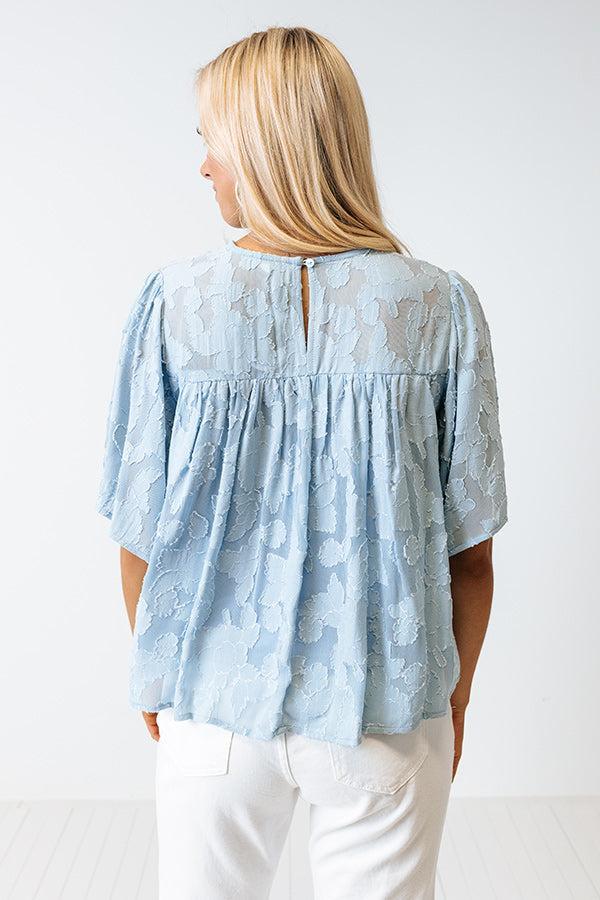 Sweet Stolen Moments Shift Top In Sky Blue Product Image