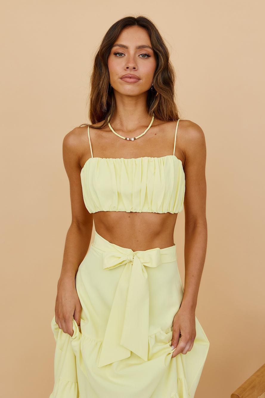 Evolving Heart Crop Top Yellow Product Image