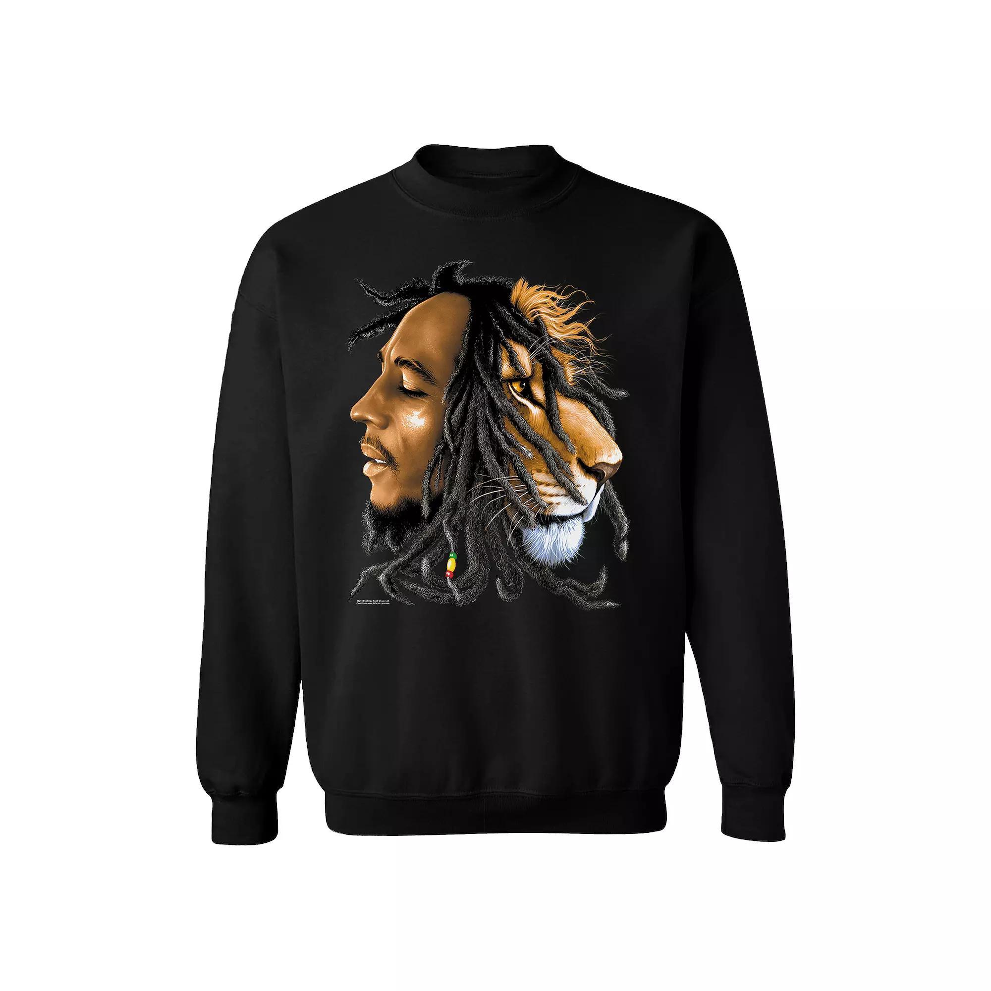 Men's Bob Marley Zion Profile Sweatshirt, Size: Medium, Black Product Image