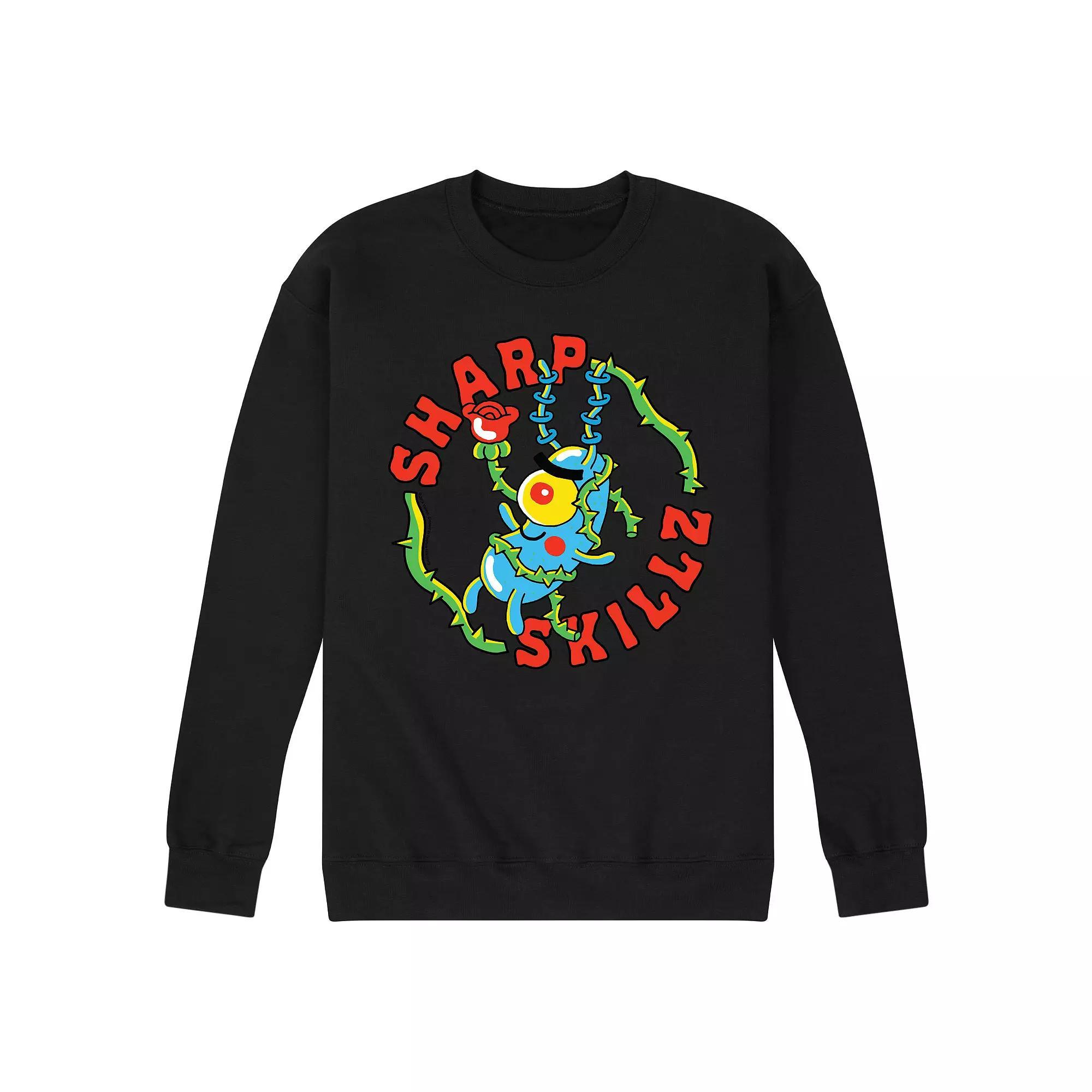 Men's SpongeBob SquarePants Plankton Fleece Sweatshirt, Size: Medium, Black Product Image