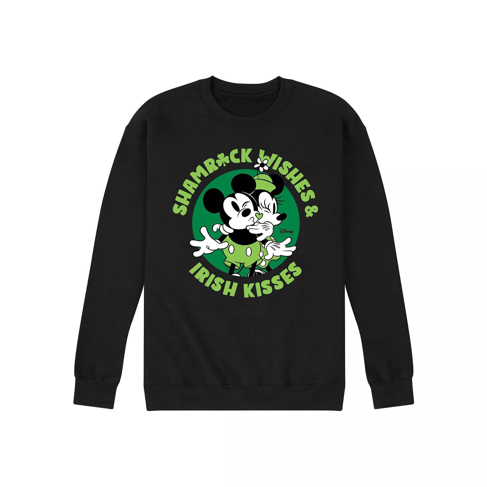 Disney's Mickey & Minnie Mouse Shamrock Wishes Fleece Sweatshirt, Men's,  Product Image