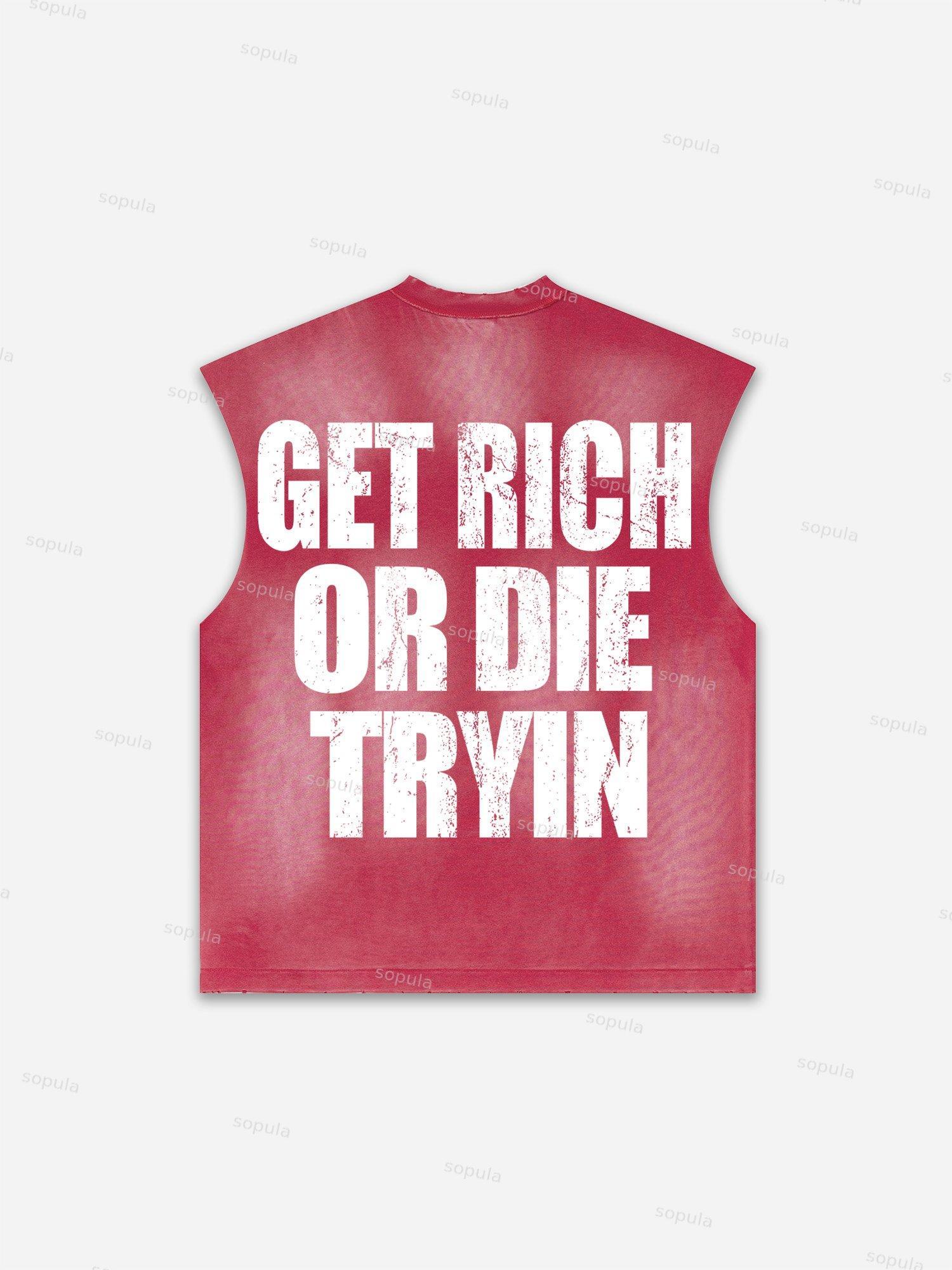 Sopula Men's Fly By Choice X Spacestation Graphic Print Distressed Tank Tops Sleeveless Shirts Product Image