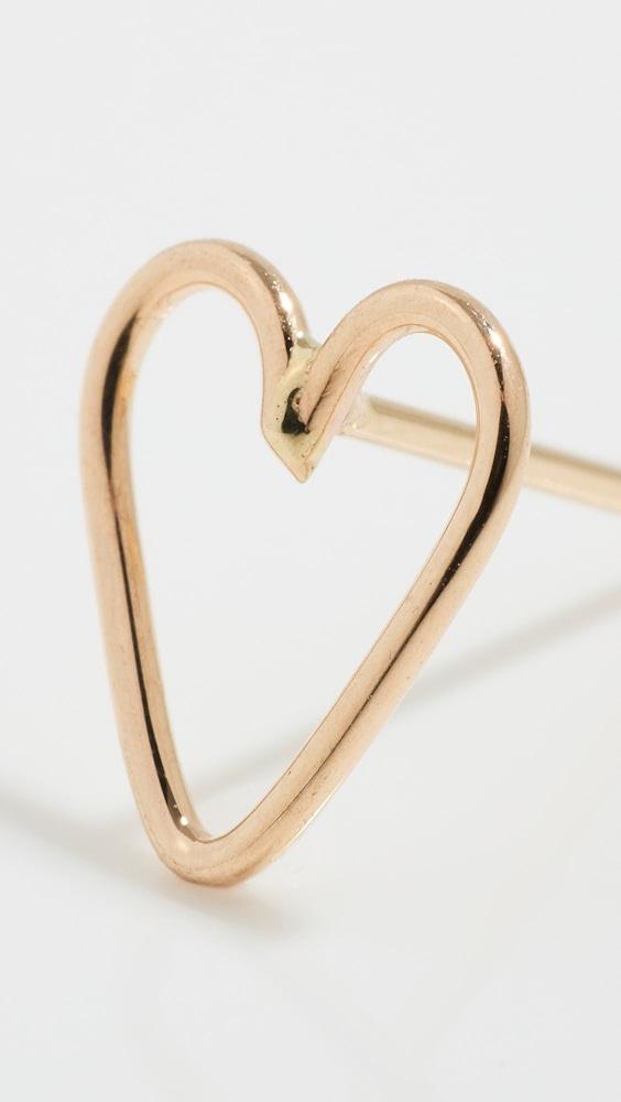 Zoe Chicco 14k Gold Tiny Open Heart Studs | Shopbop Product Image