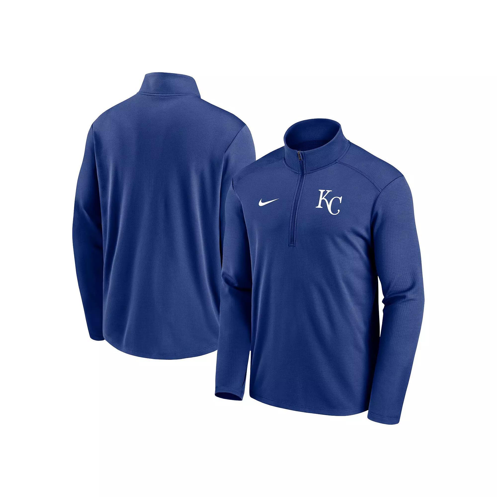 Men's Nike Royal Kansas City Royals Agility Pacer Lightweight Performance Half-Zip Top,  Product Image