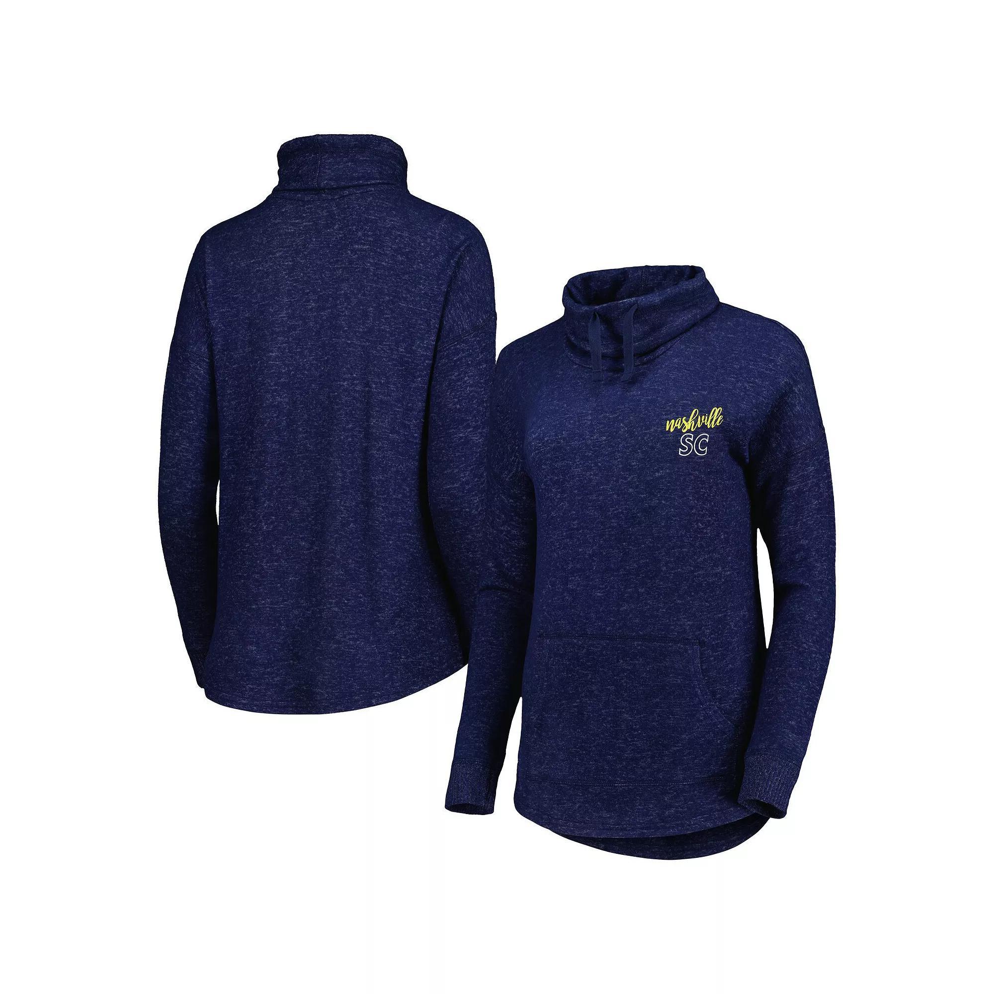 Women's Heathered Navy Nashville SC Cuddle Tri-Blend Pullover Sweatshirt, Size: Small, Mls Blue Product Image