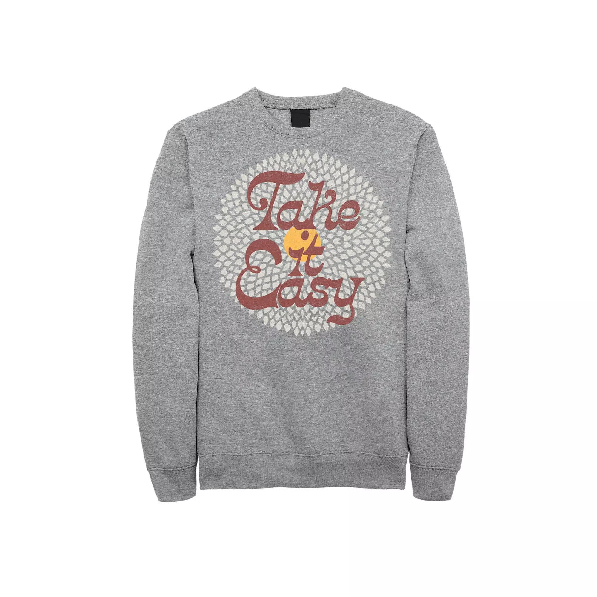 Men's Fifth Sun Take It Easy Retro Sweatshirt, Size: 3XL, Athletic Grey Product Image