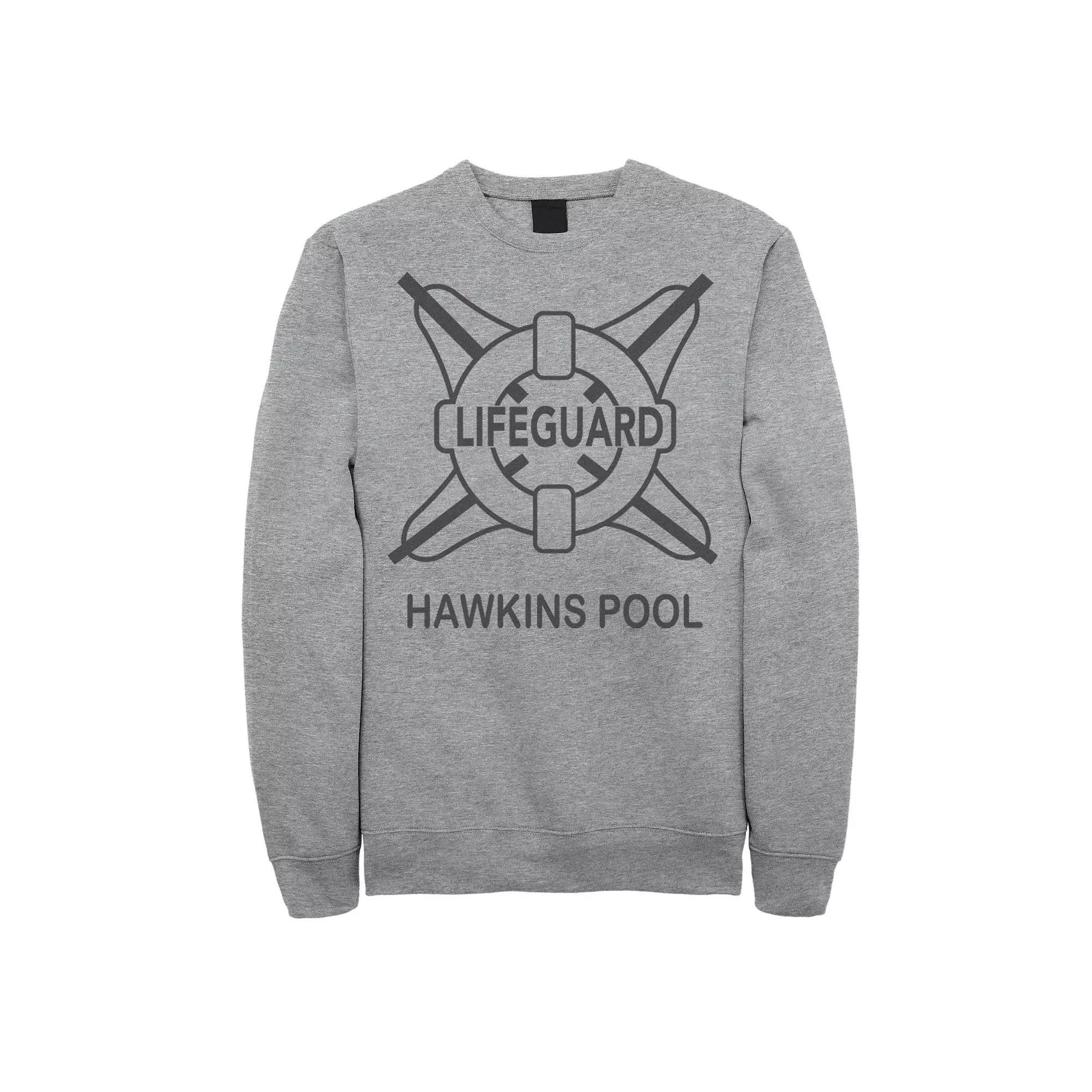 Men's Netflix Stranger Things Hawkins Pool Lifeguard Logo Sweatshirt,  Product Image