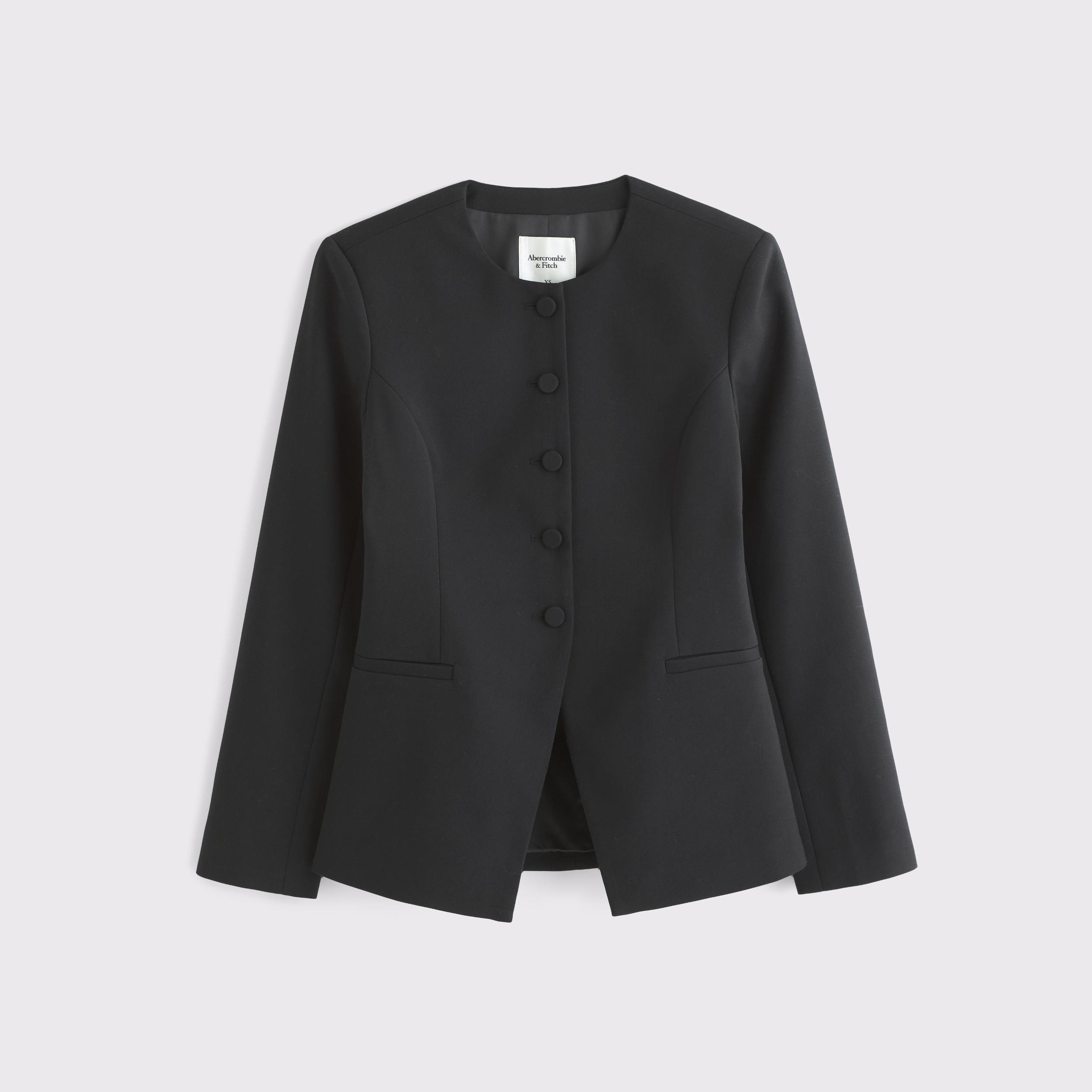 Collarless Suiting Blazer Product Image